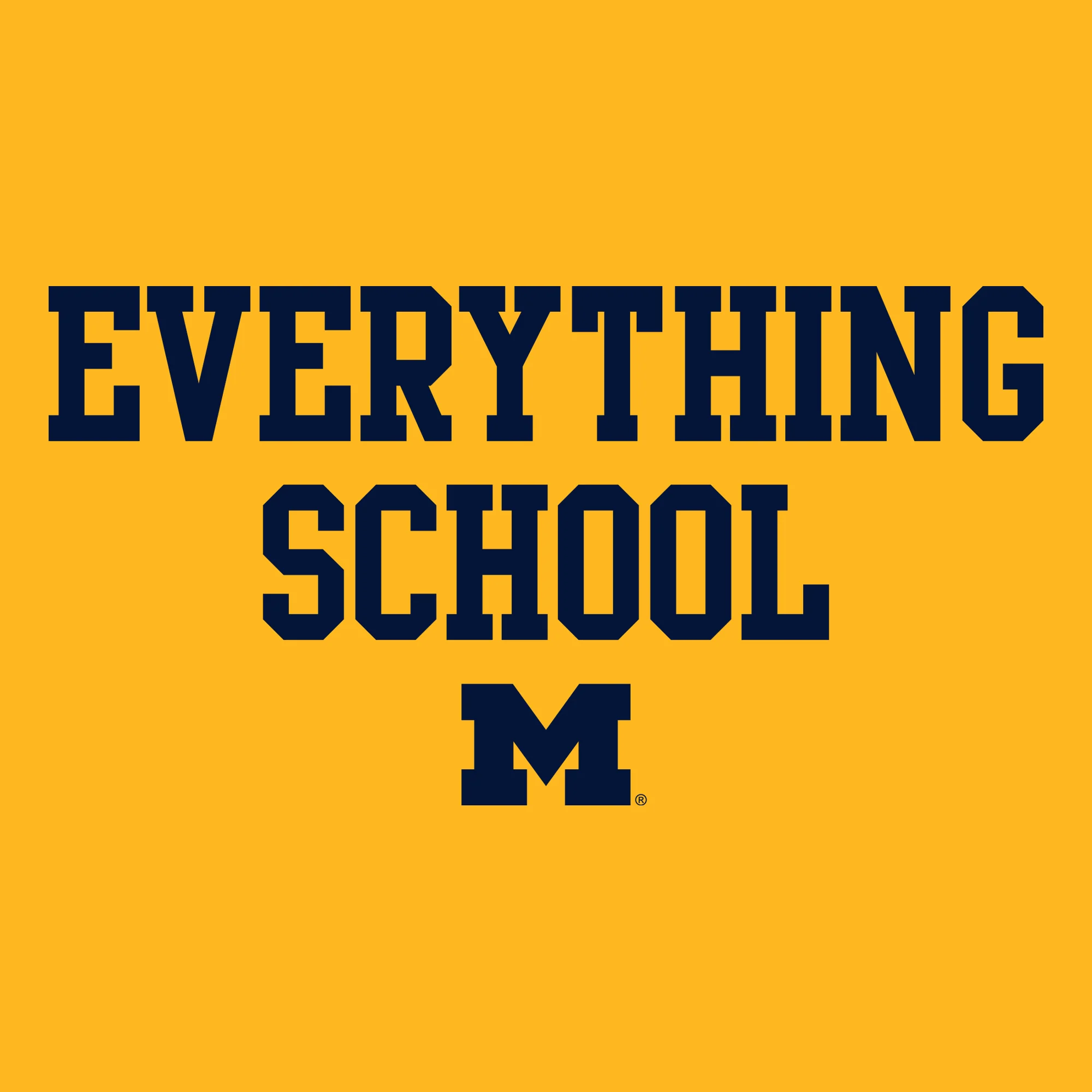 Michigan Everything School Block Crewneck Sweatshirt - Gold - Image 2