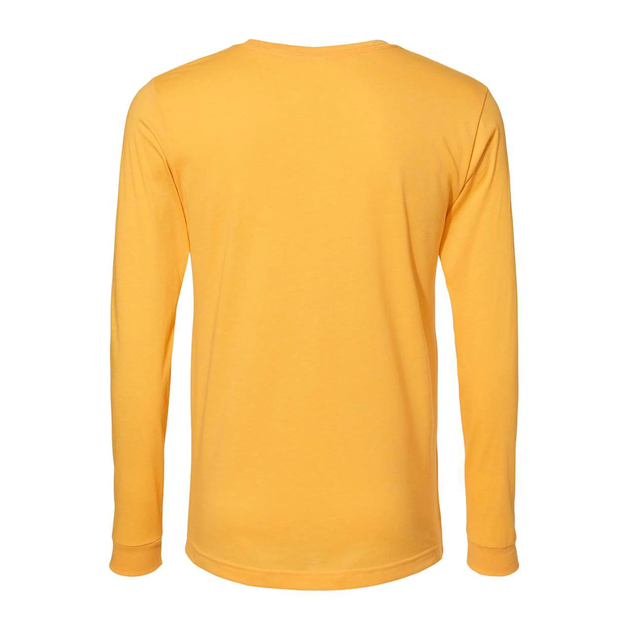 Michigan Faded Football Helmet CVC Long Sleeve - Heather Yellow Gold - Image 3