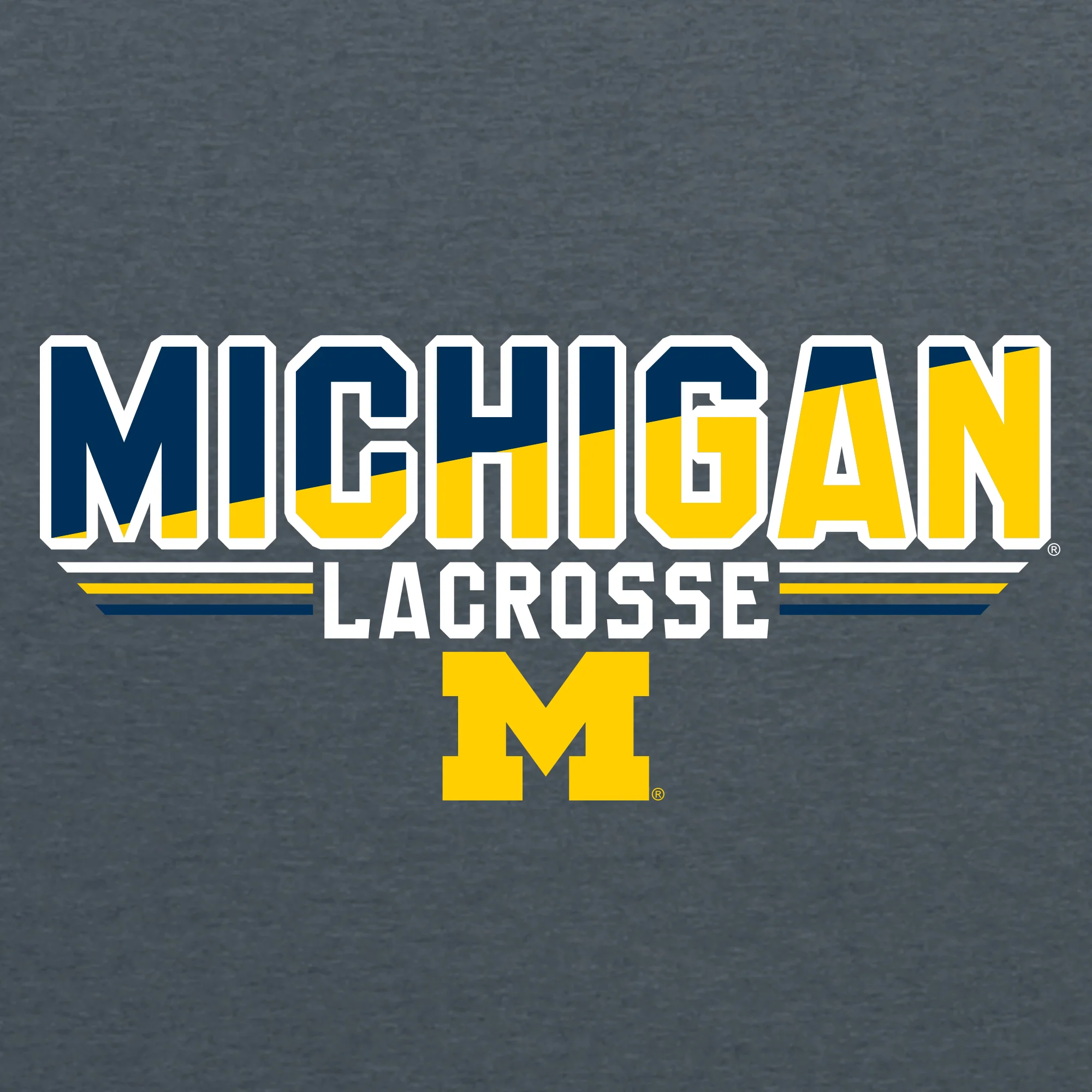 Michigan Lacrosse Top Flight Hoodie - Dark Heather - Image 2