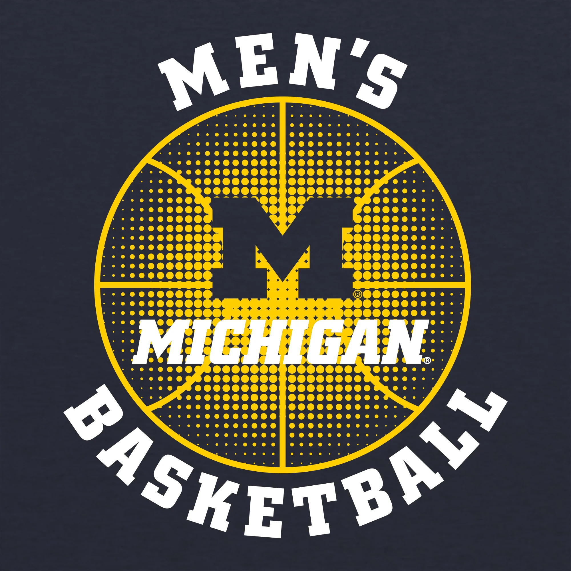 Michigan Men's Basketball Phase NLA Triblend T-Shirt - Vintage Navy - Image 2