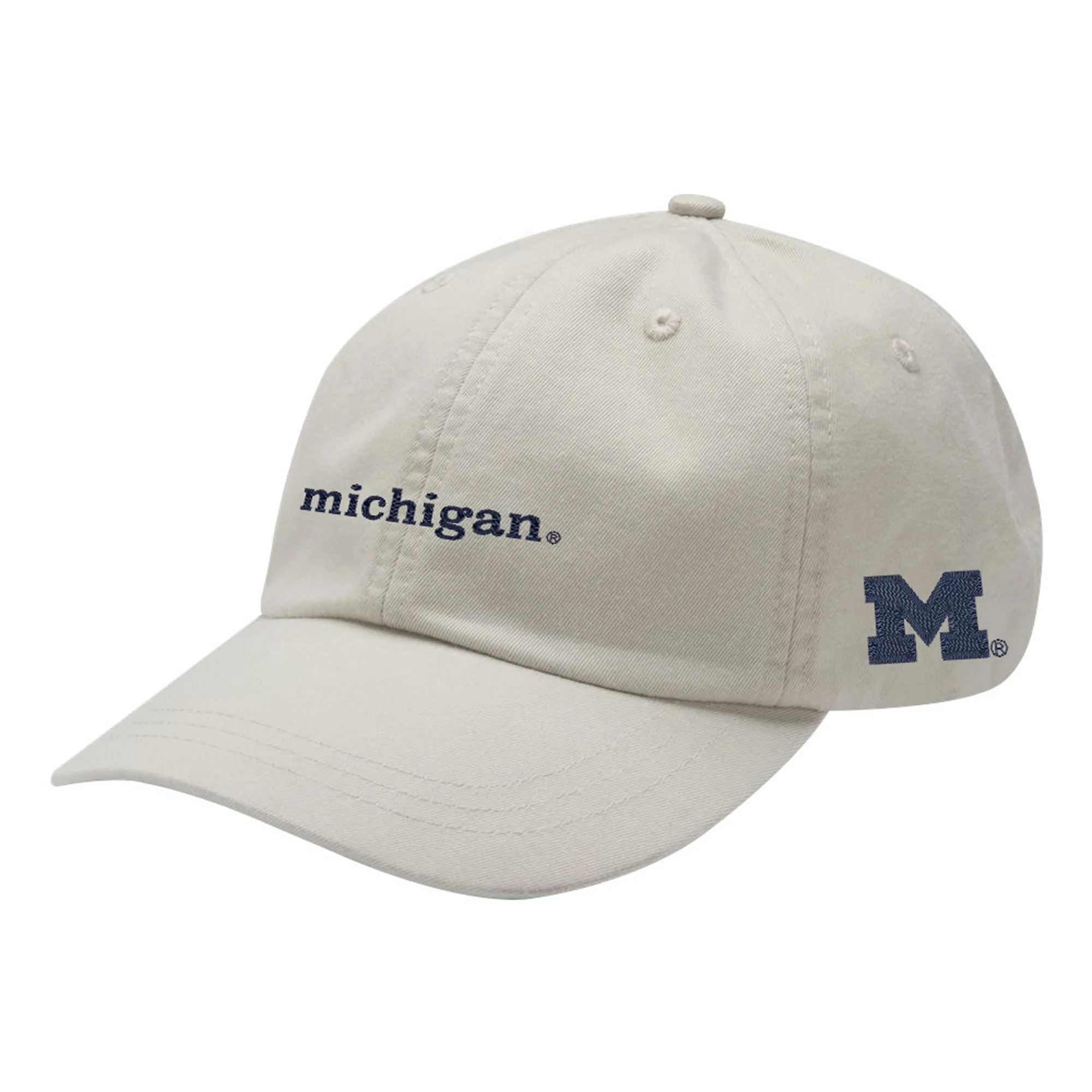 Michigan Mini Lowercase Optimum Pigment-Dyed Dad Hat - Ivory