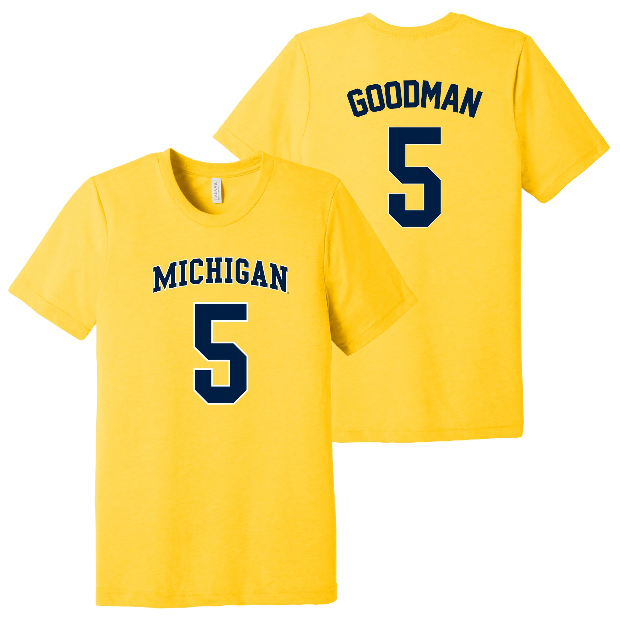 Michigan NIL Basketball Goodman 5 Triblend T-Shirt - Yellow Gold