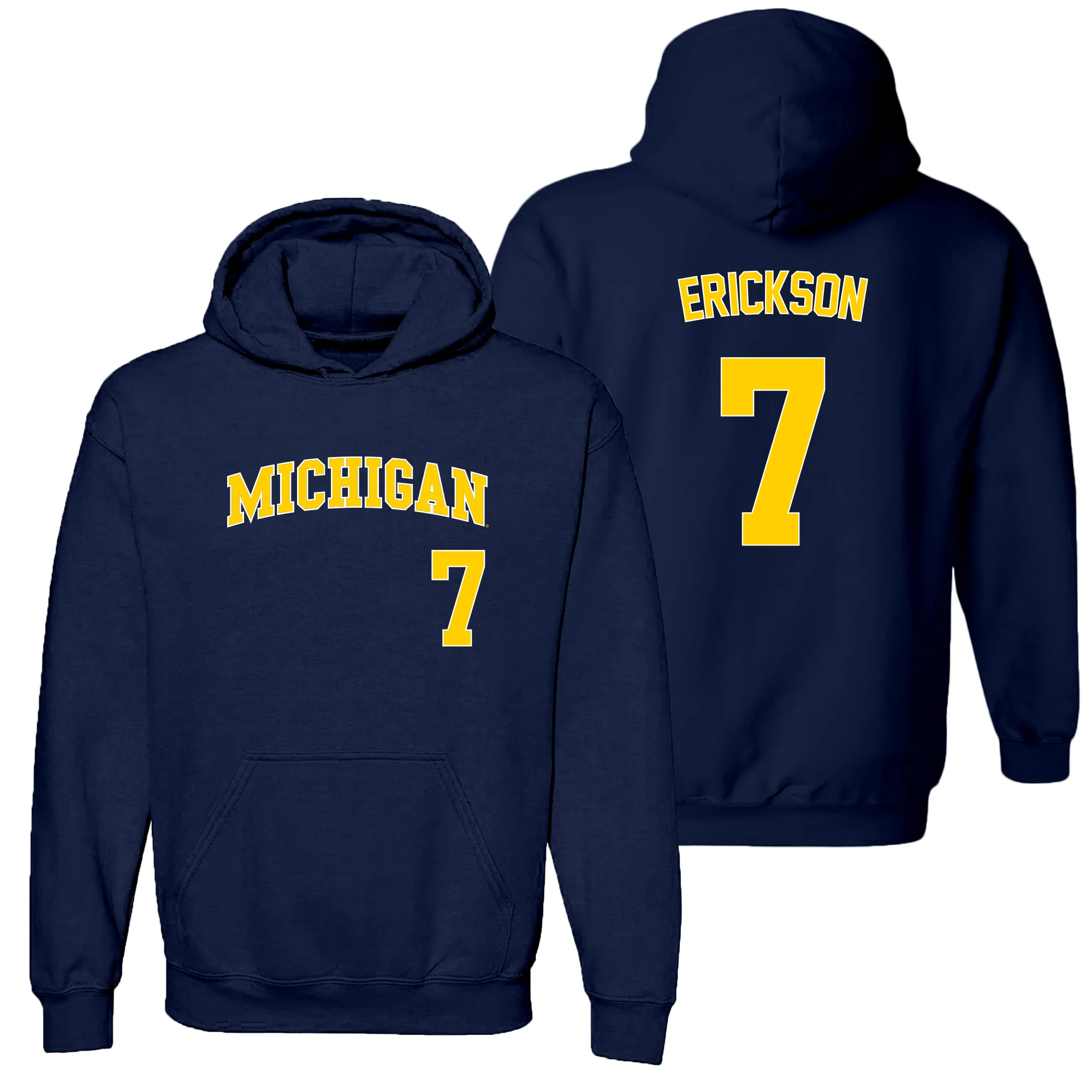 Michigan NIL Softball Erickson 7 Hoodie - Navy