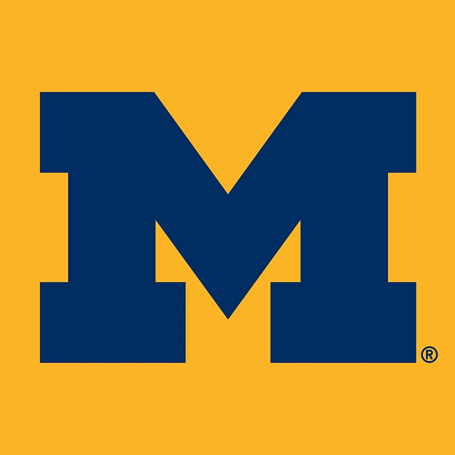 Primary Logo University of Michigan Basic Cotton Short Sleeve T Shirt - Gold - Image 2