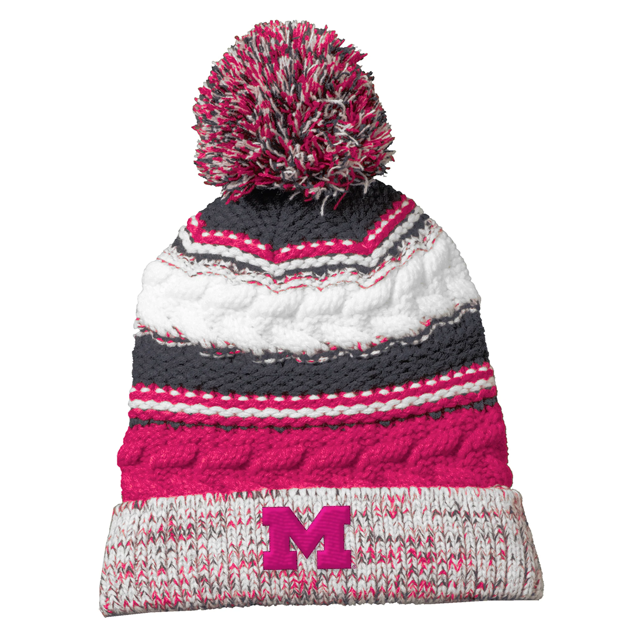 Michigan Primary Logo Pom Pom Team Beanie - Image 2