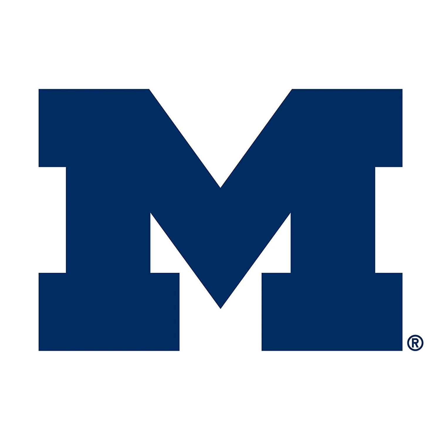 Primary Logo University of Michigan Basic Cotton Short Sleeve T Shirt - White - Image 2