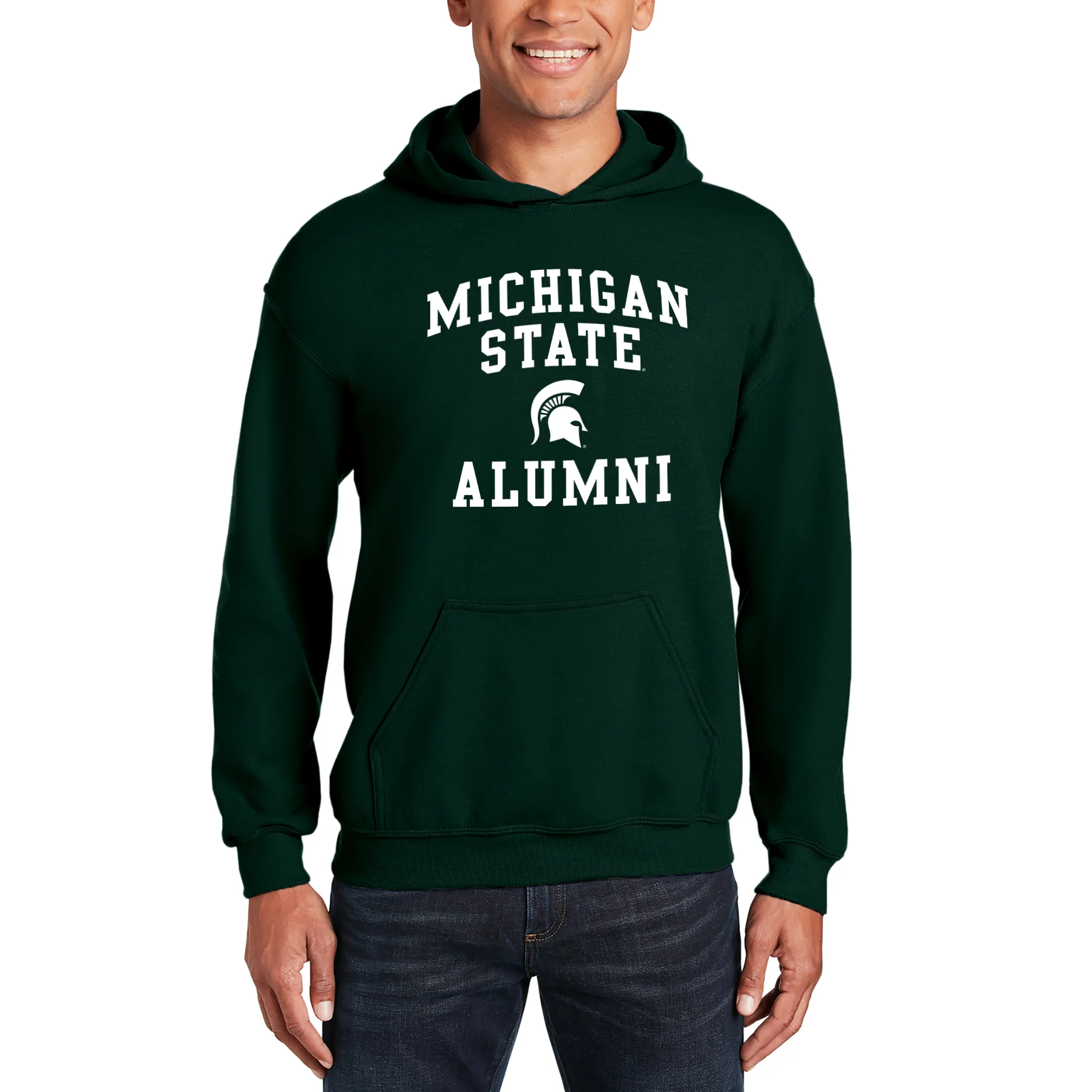 Michigan State Arch Logo Alumni Hoodie - Forest - Image 3