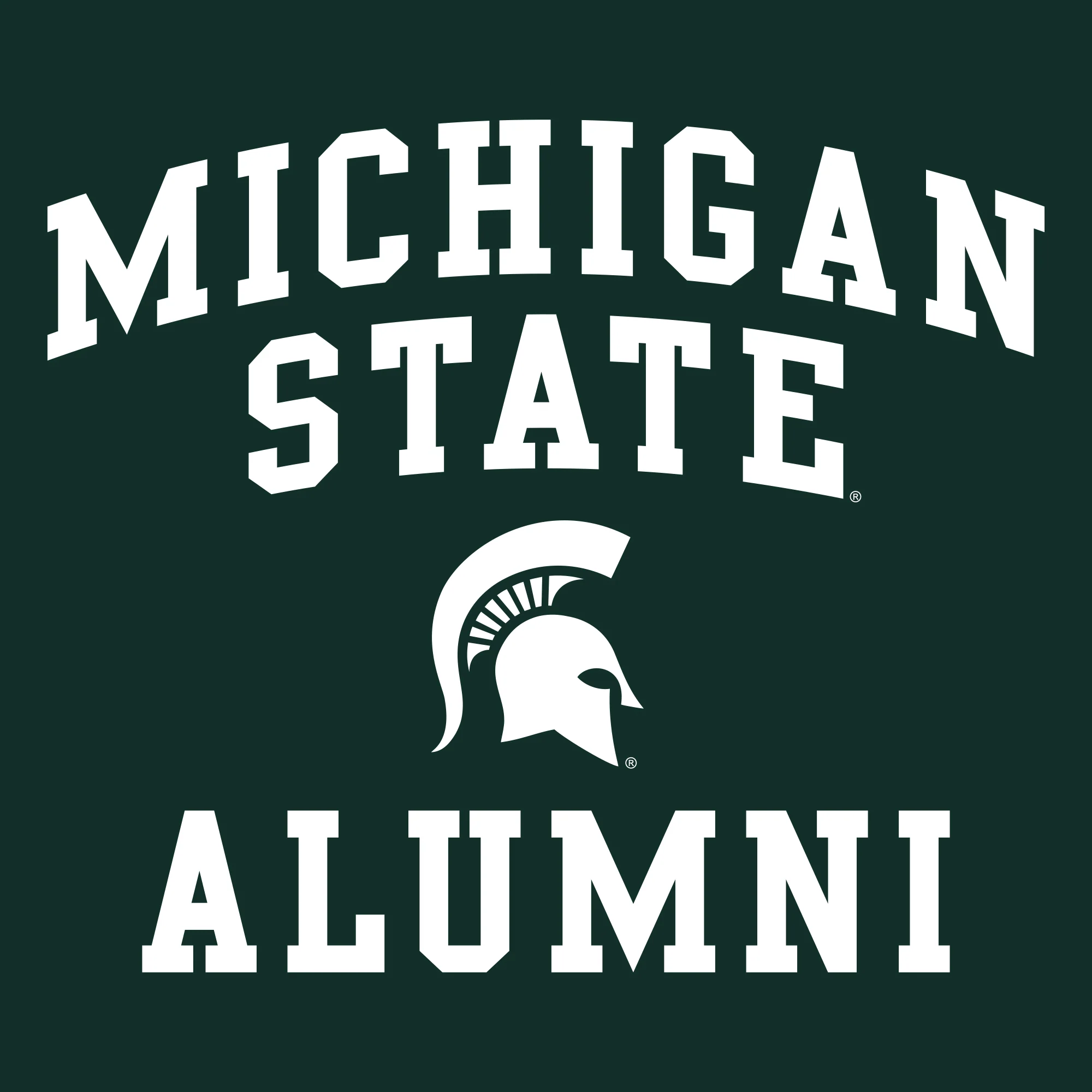Michigan State Arch Logo Alumni Hoodie - Forest - Image 2