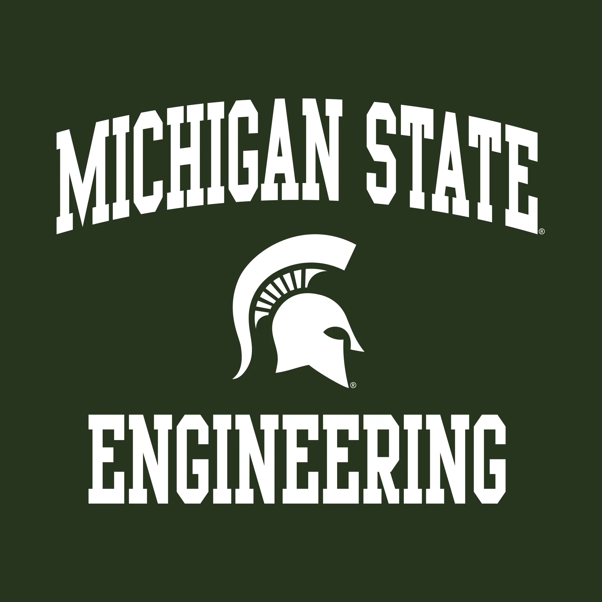 Michigan State University Spartans Arch Logo Engineering Short Sleeve T-Shirt - Forest - Image 2