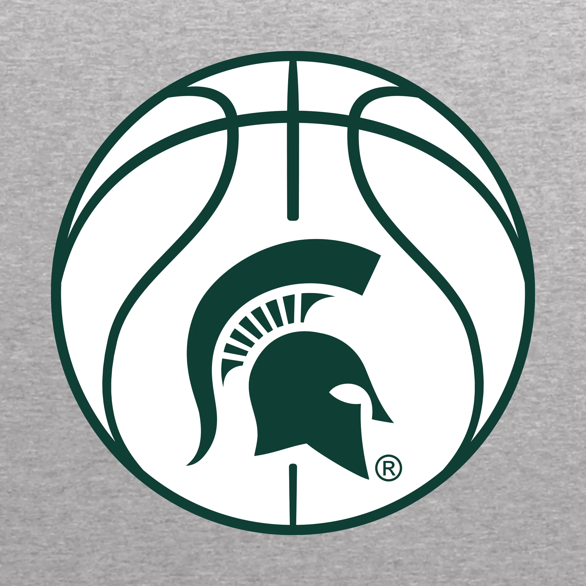 Michigan State Basketball Outline LC EMB BTB Quarter Zip Sweatshirt - Oxford - Image 2