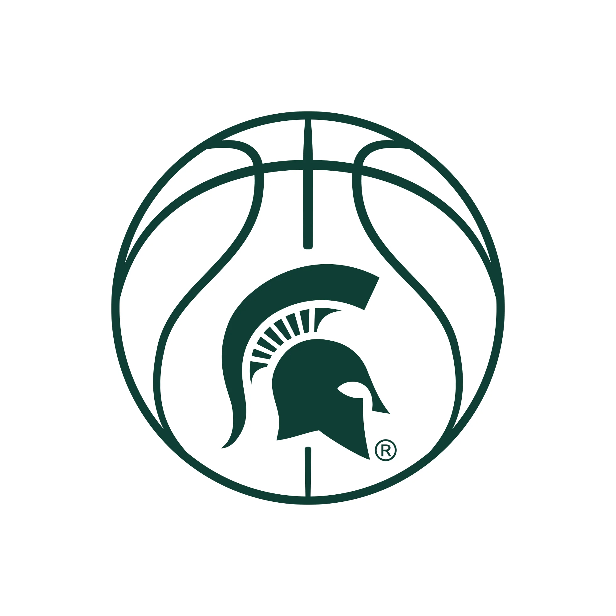 Michigan State Basketball Outline LC EMB Polo - White - Image 2
