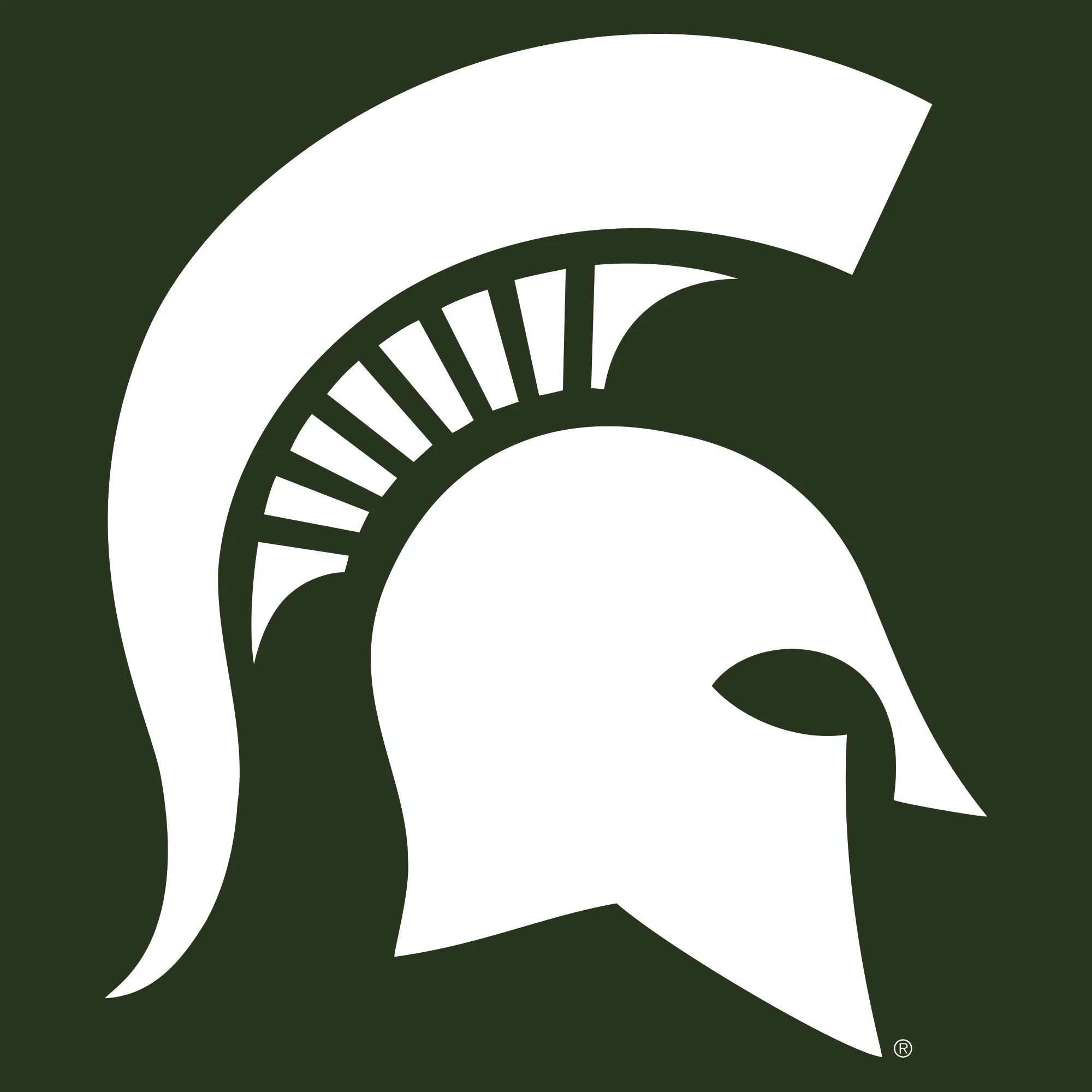 Michigan State University Spartan Logo Long Sleeve T Shirt - Forest - Image 2