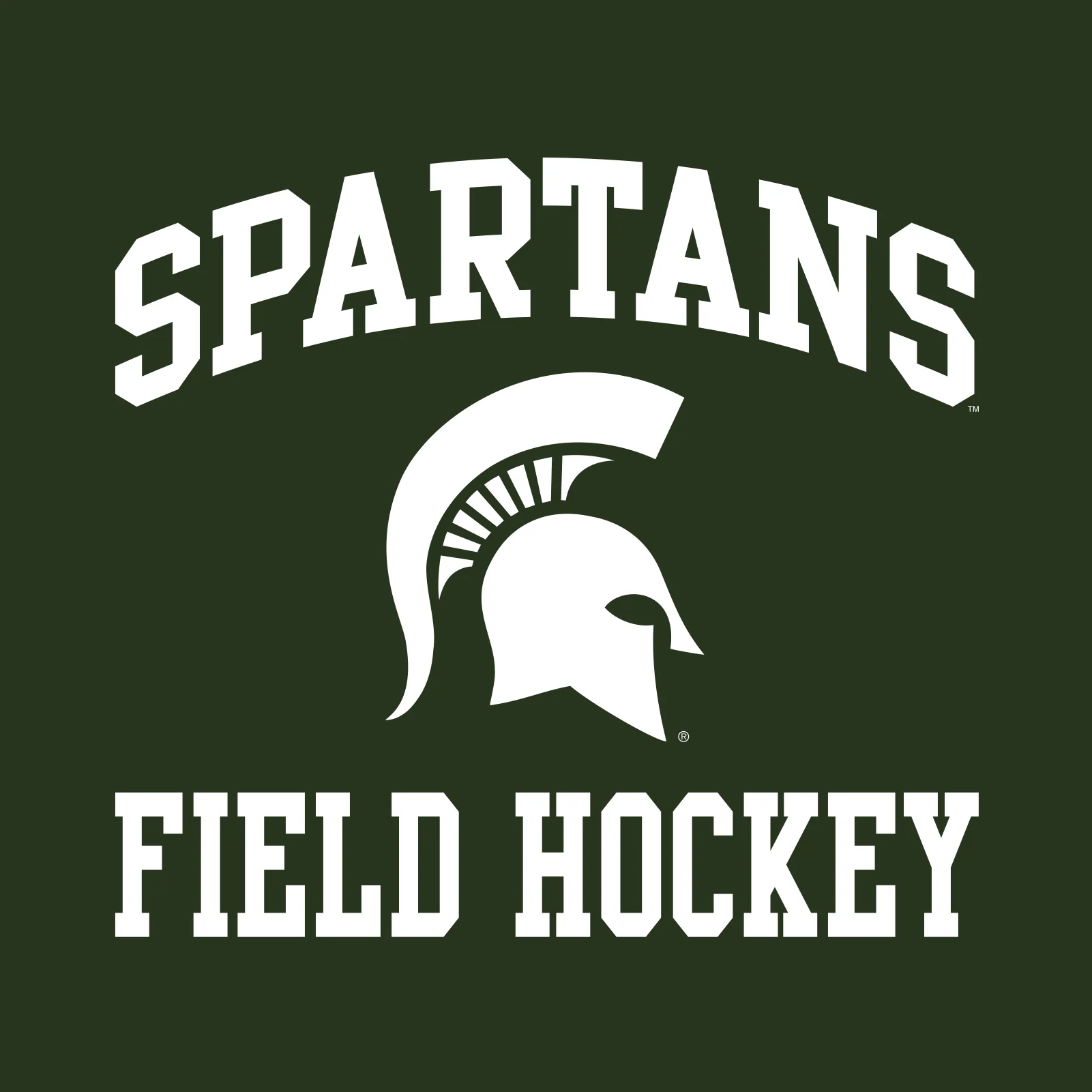 Michigan State University Spartans Arch Logo Field Hockey Short Sleeve T Shirt - Forest - Image 2