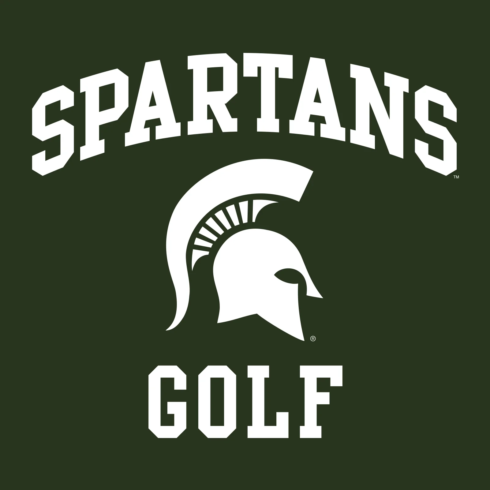 Michigan State University Spartans Arch Logo Golf Short Sleeve T Shirt - Forest - Image 2