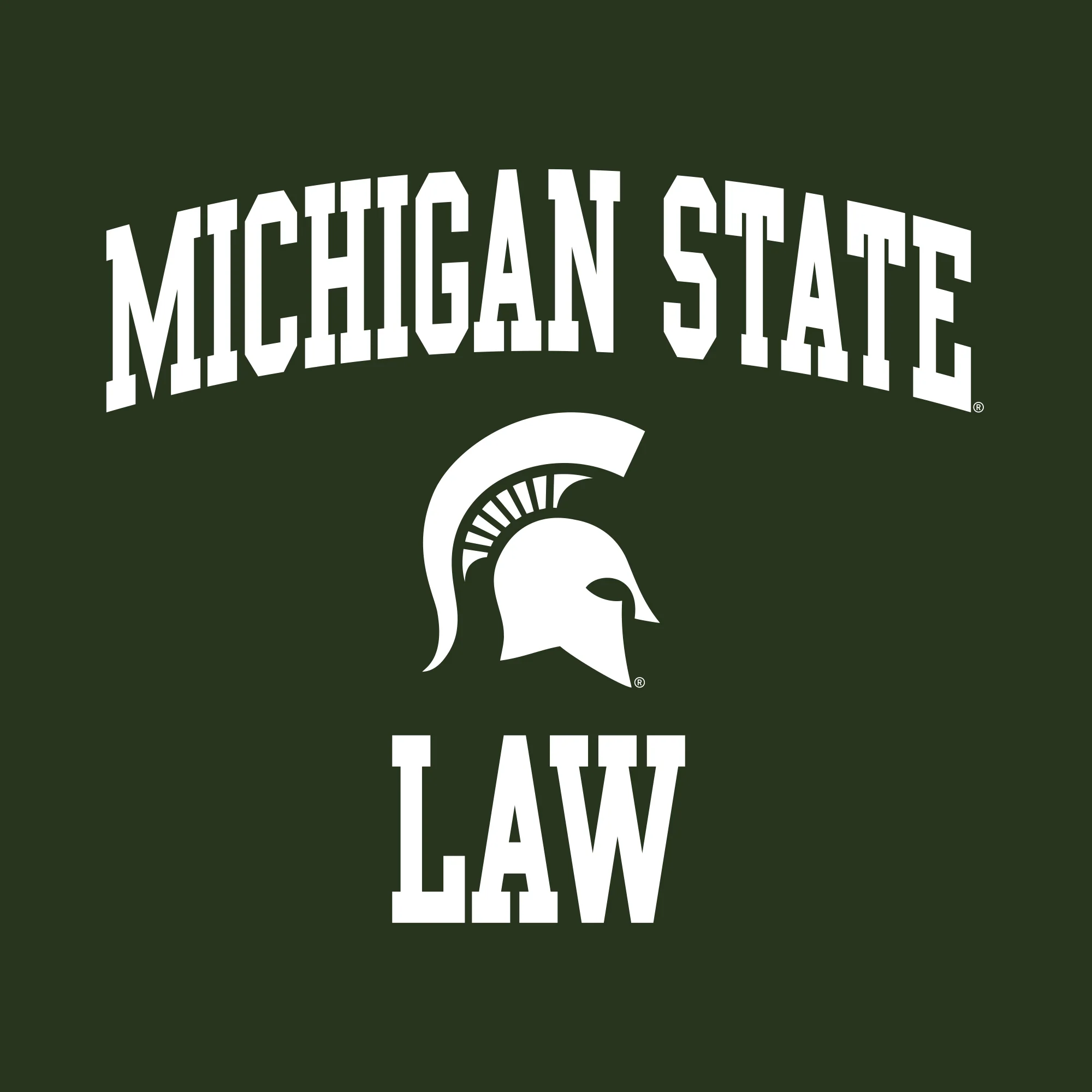 Michigan State University Spartans Arch Logo Law Short Sleeve T-Shirt - Forest - Image 2