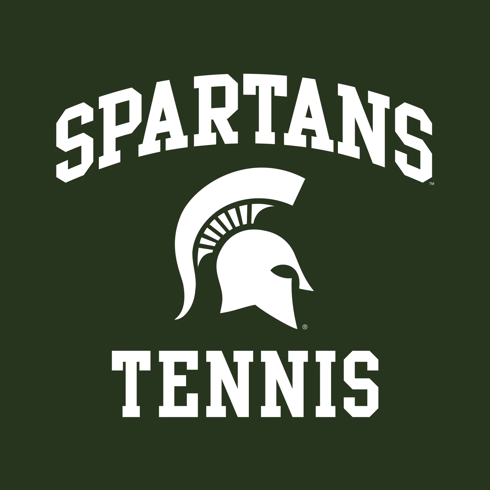 Michigan State University Spartans Arch Logo Tennis Short Sleeve T Shirt - Forest - Image 2