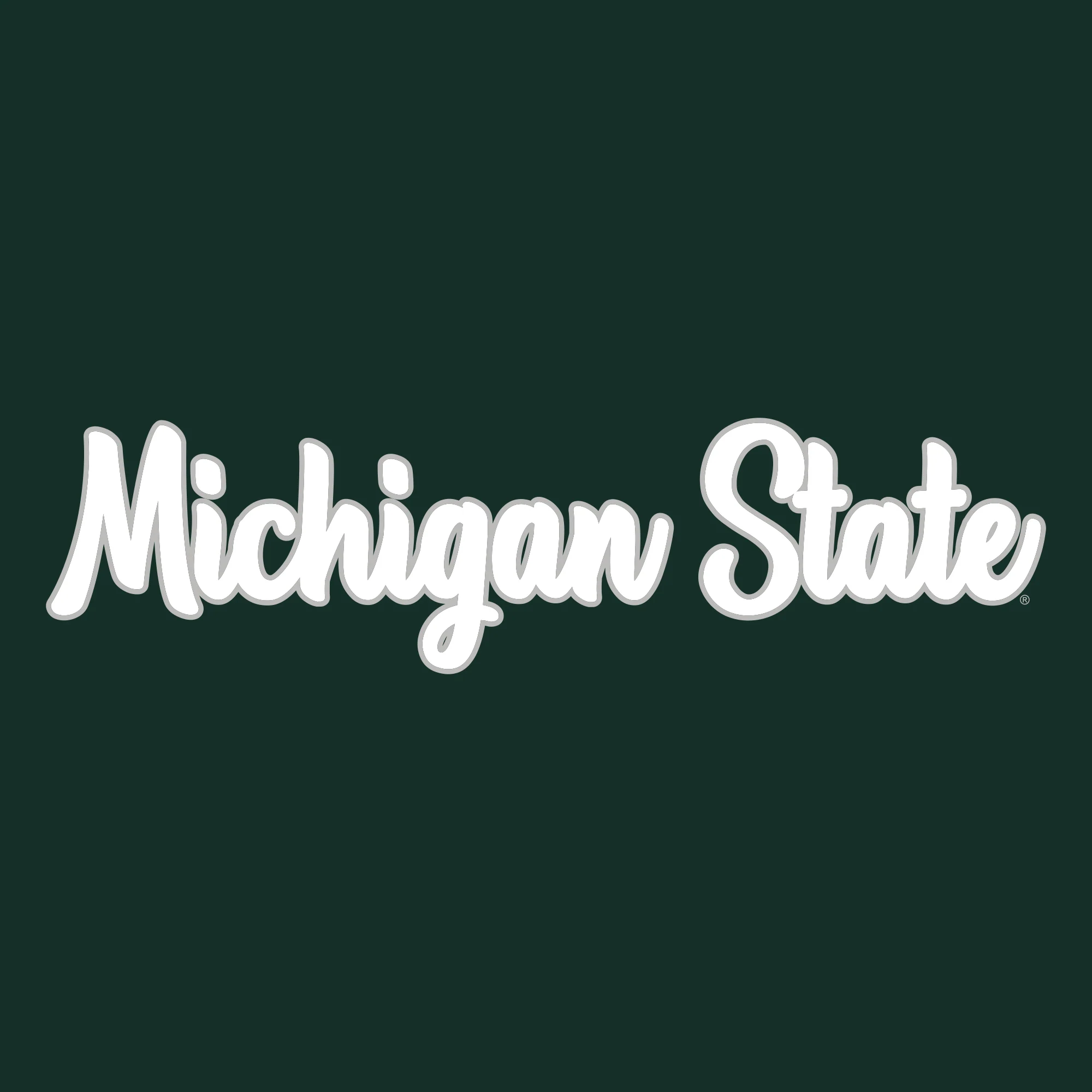 Michigan State University Spartans Basic Script Heavy Blend Hoodie - Forest - Image 2