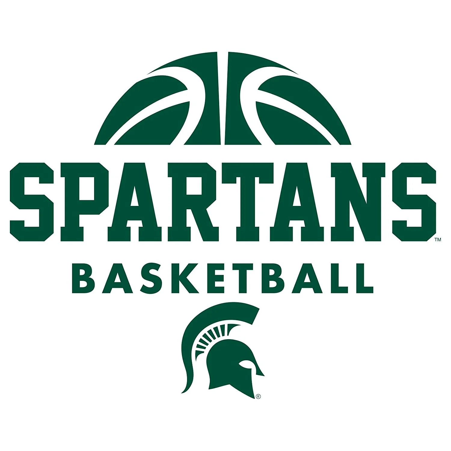 Michigan State University Spartans Basketball Hype Short Sleeve T-Shirt - White - Image 2