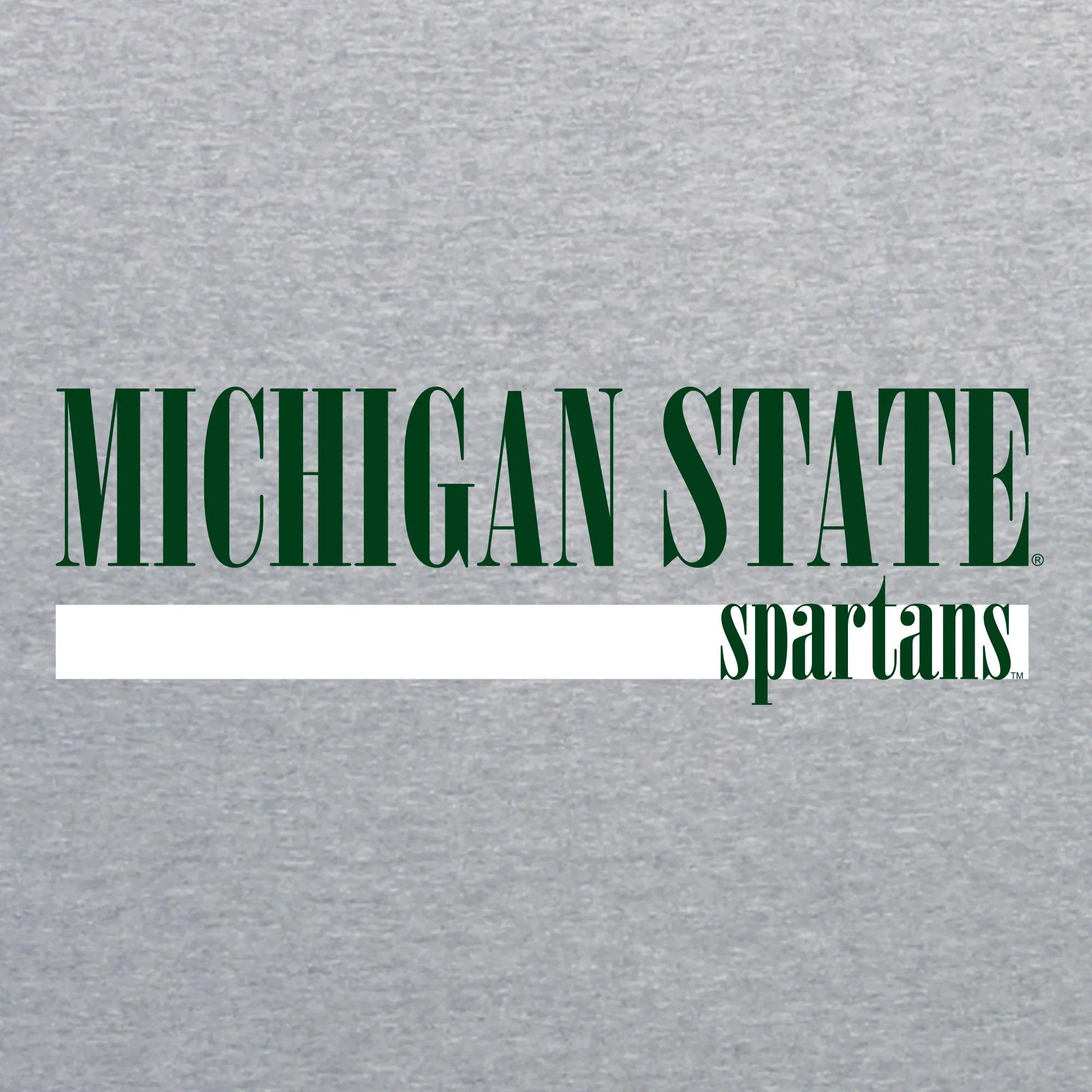 Michigan State University Spartans Boldline Basic Cotton Tank Top - Sport Grey - Image 2