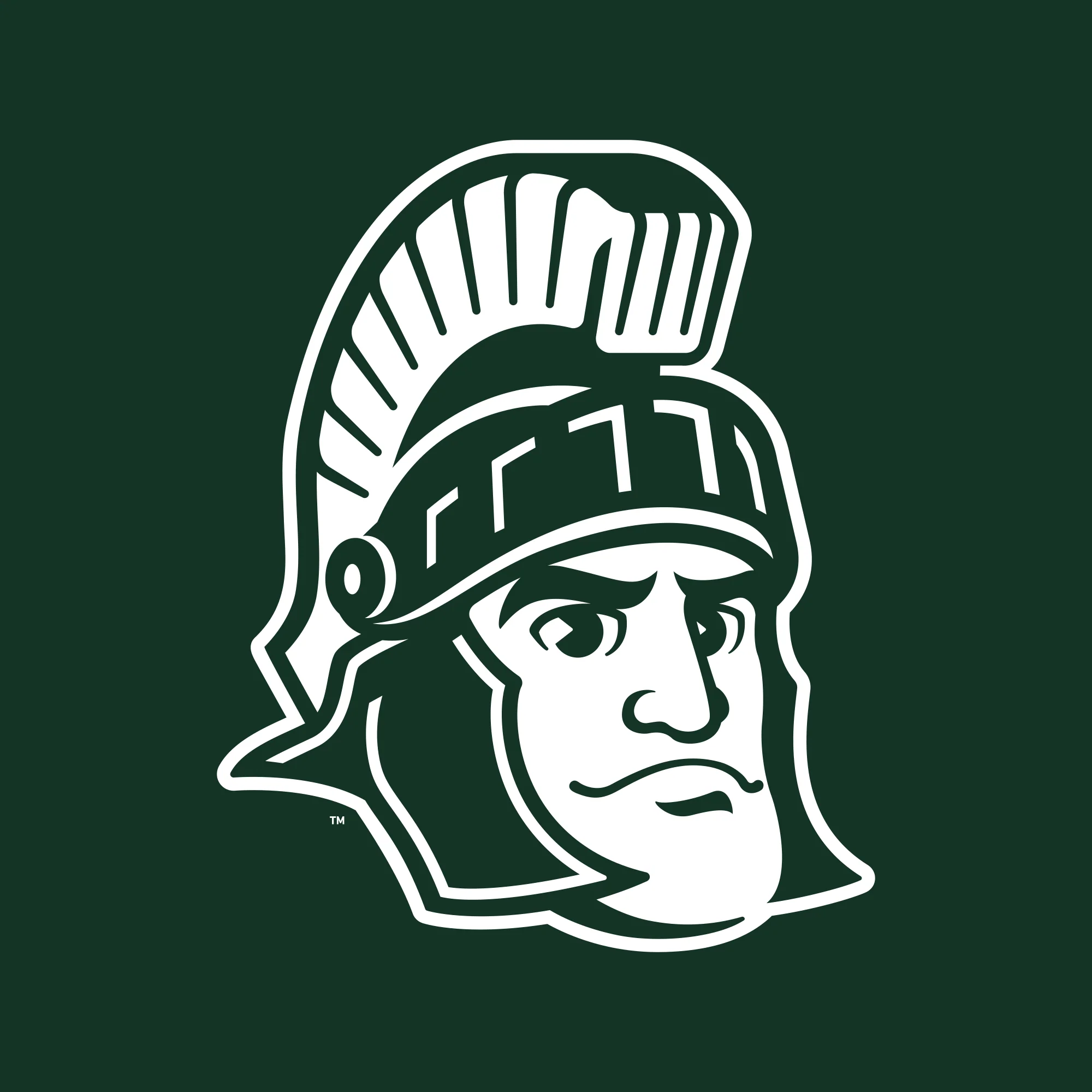 Michigan State University Spartans Sparty Mark Short Sleeve T Shirt - Forest Green - Image 2