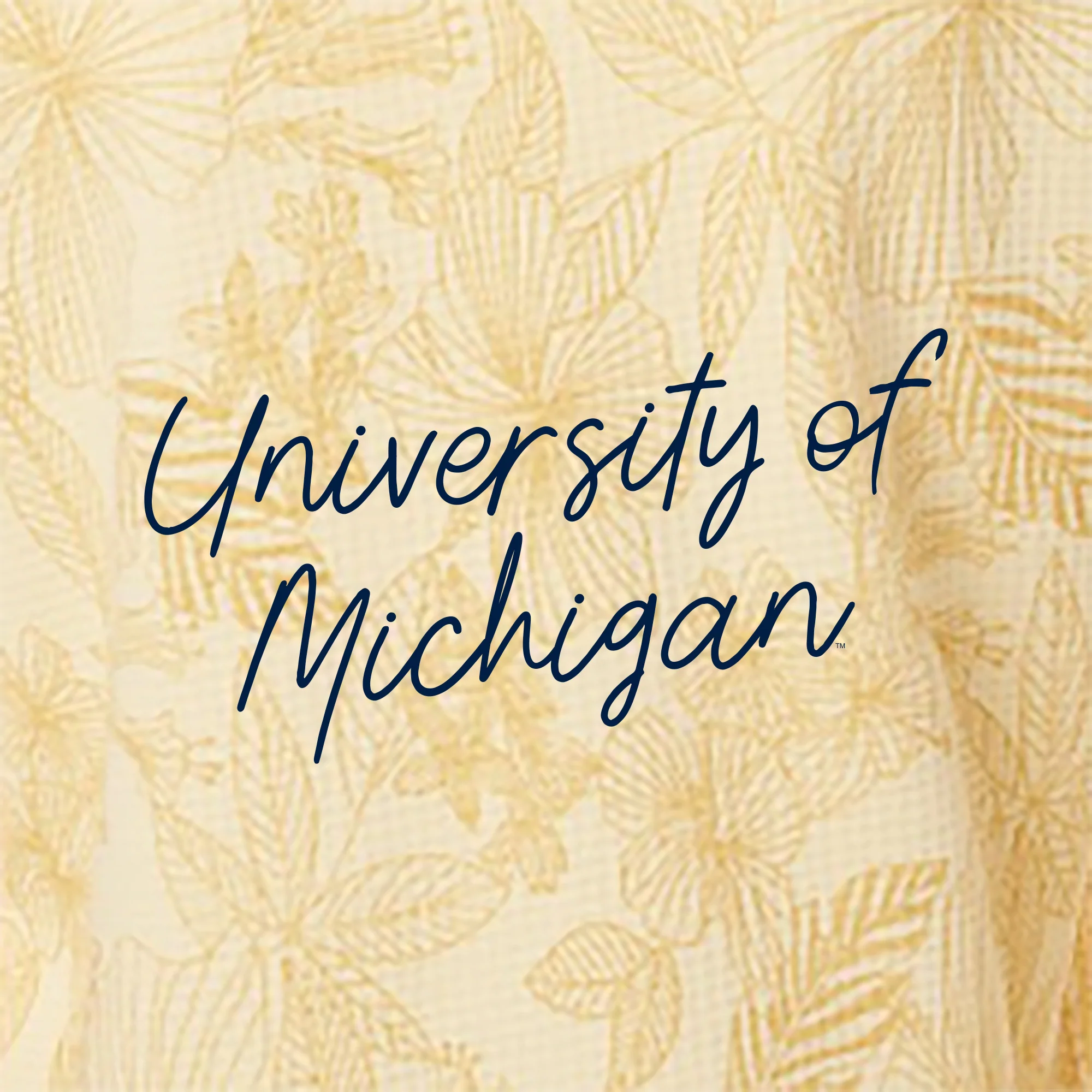 Michigan Sweet Script Womens Maddie Floral Print Hoodie - Sun Ray - Image 2