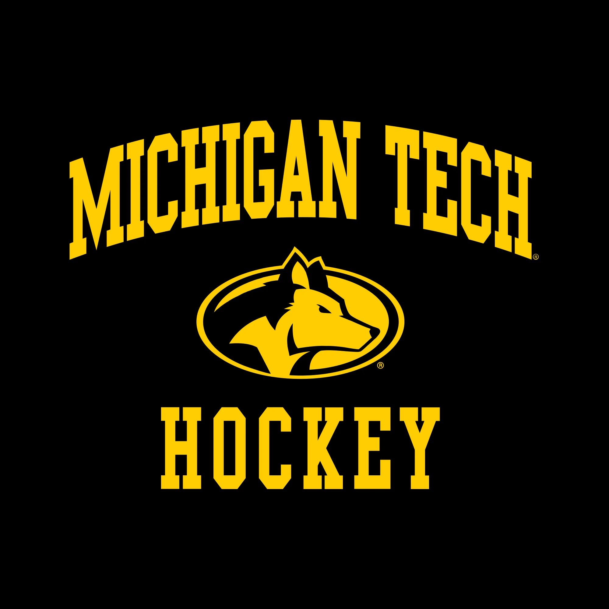 Michigan Tech Arch Logo Hockey Hoodie - Black - Image 2
