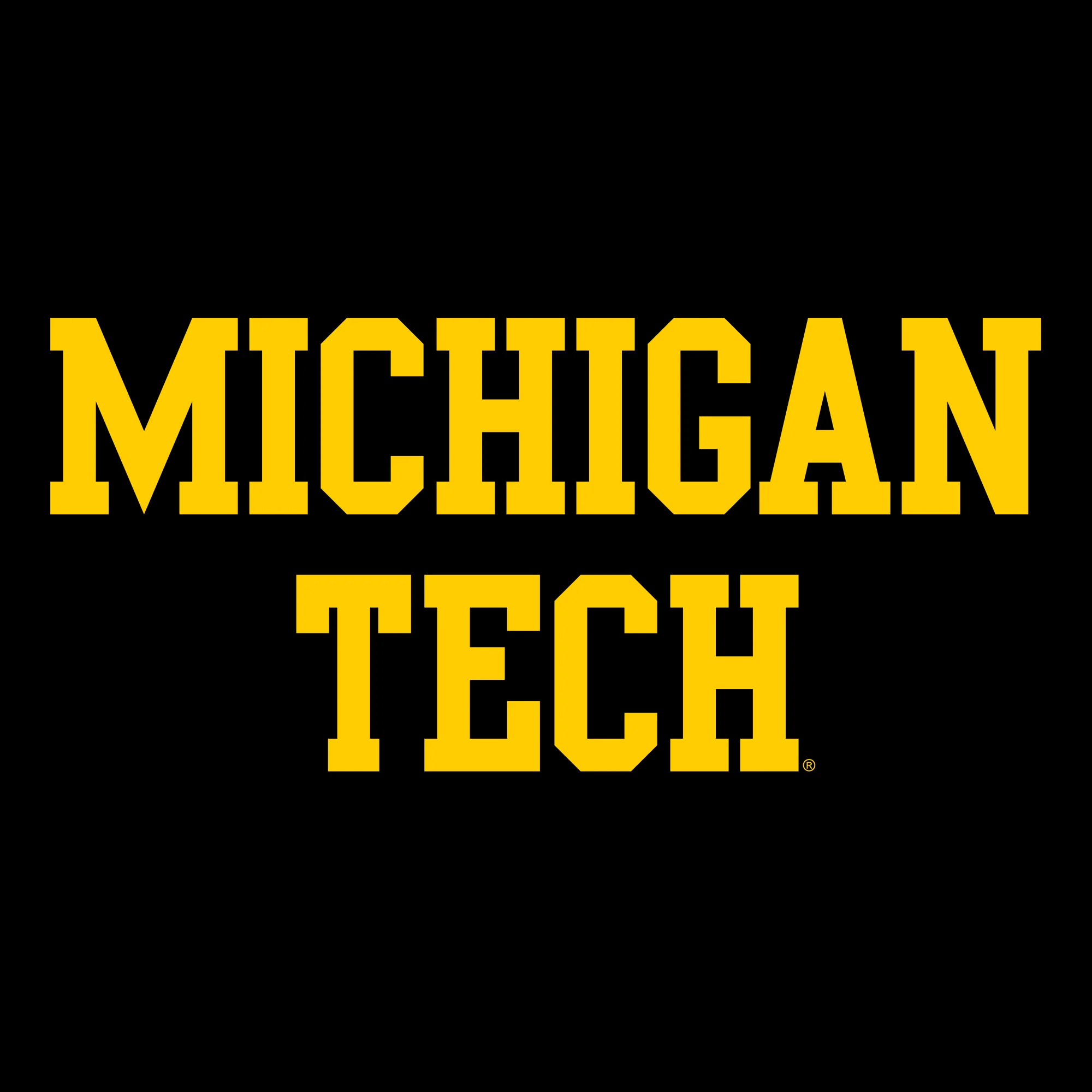 Michigan Technological University Huskies Basic Block Cotton Long Sleeve T-Shirt - Black - Image 2