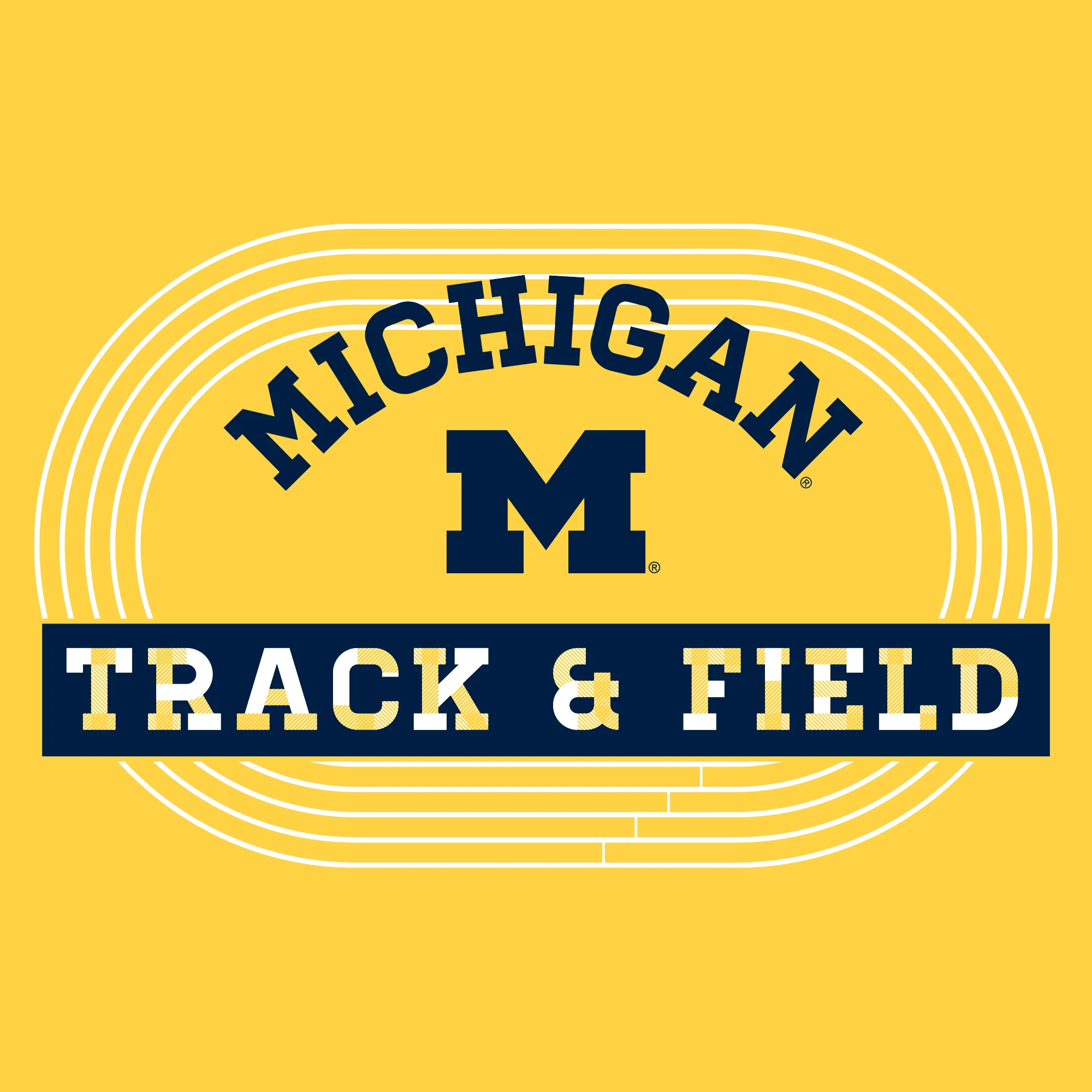 Michigan Track & Field Emblem Women's T-Shirt - Daisy - Image 2