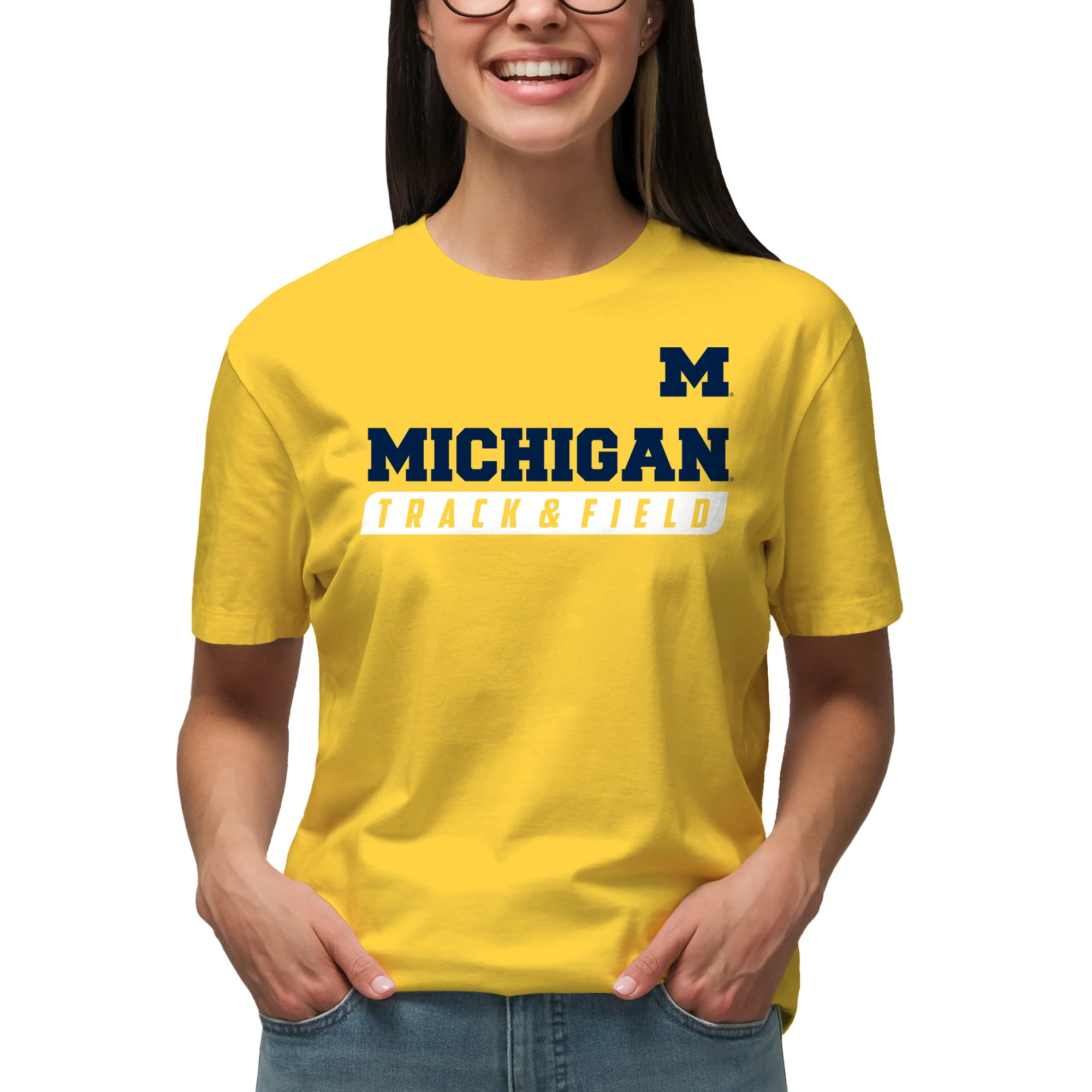 Michigan Track & Field Slant T-Shirt - Daisy - Image 4