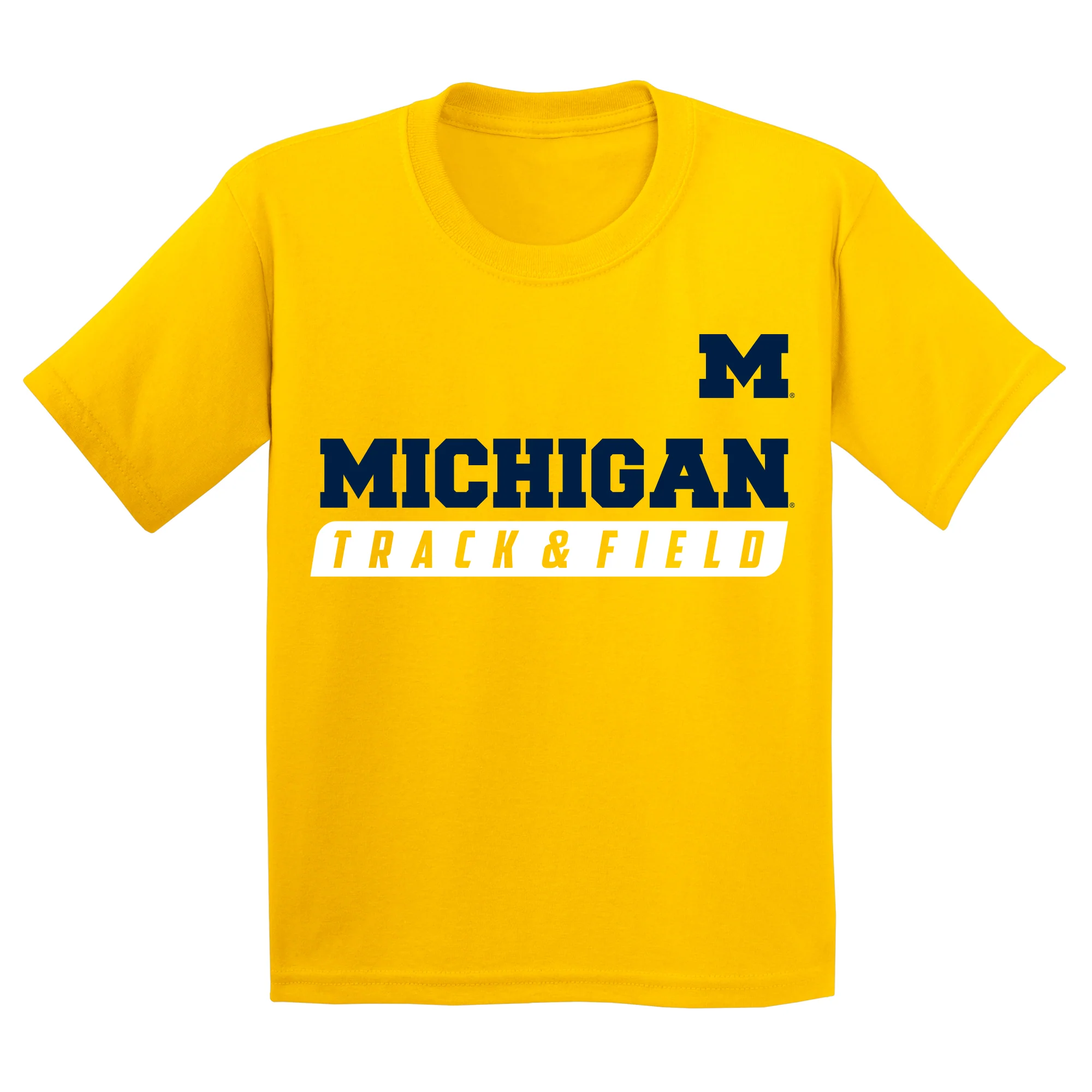 Michigan Track & Field Slant Youth T-Shirt - Daisy