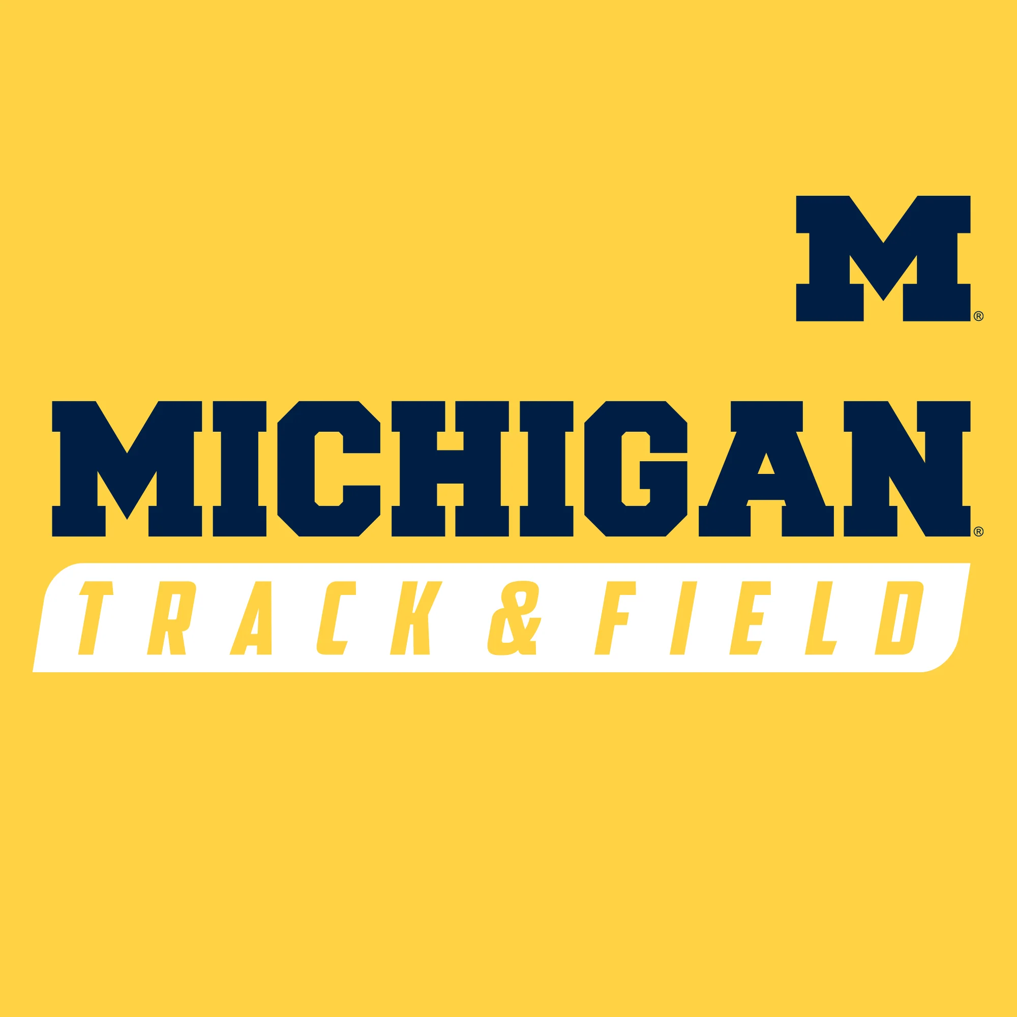 Michigan Track & Field Slant Youth T-Shirt - Daisy - Image 2