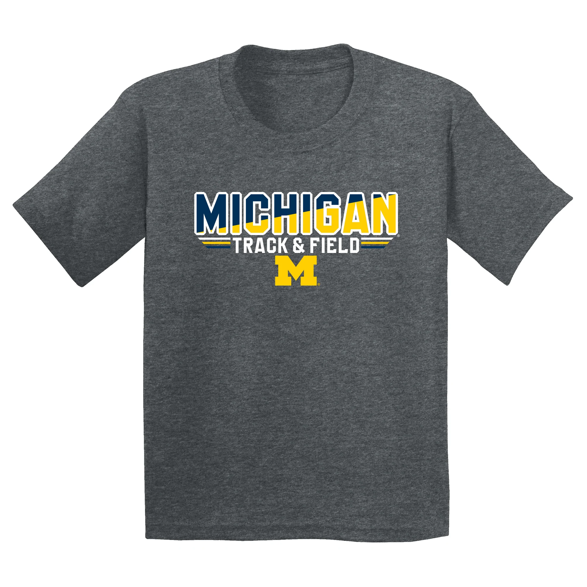 Michigan Track & Field Top Flight Youth T-Shirt - Dark Heather