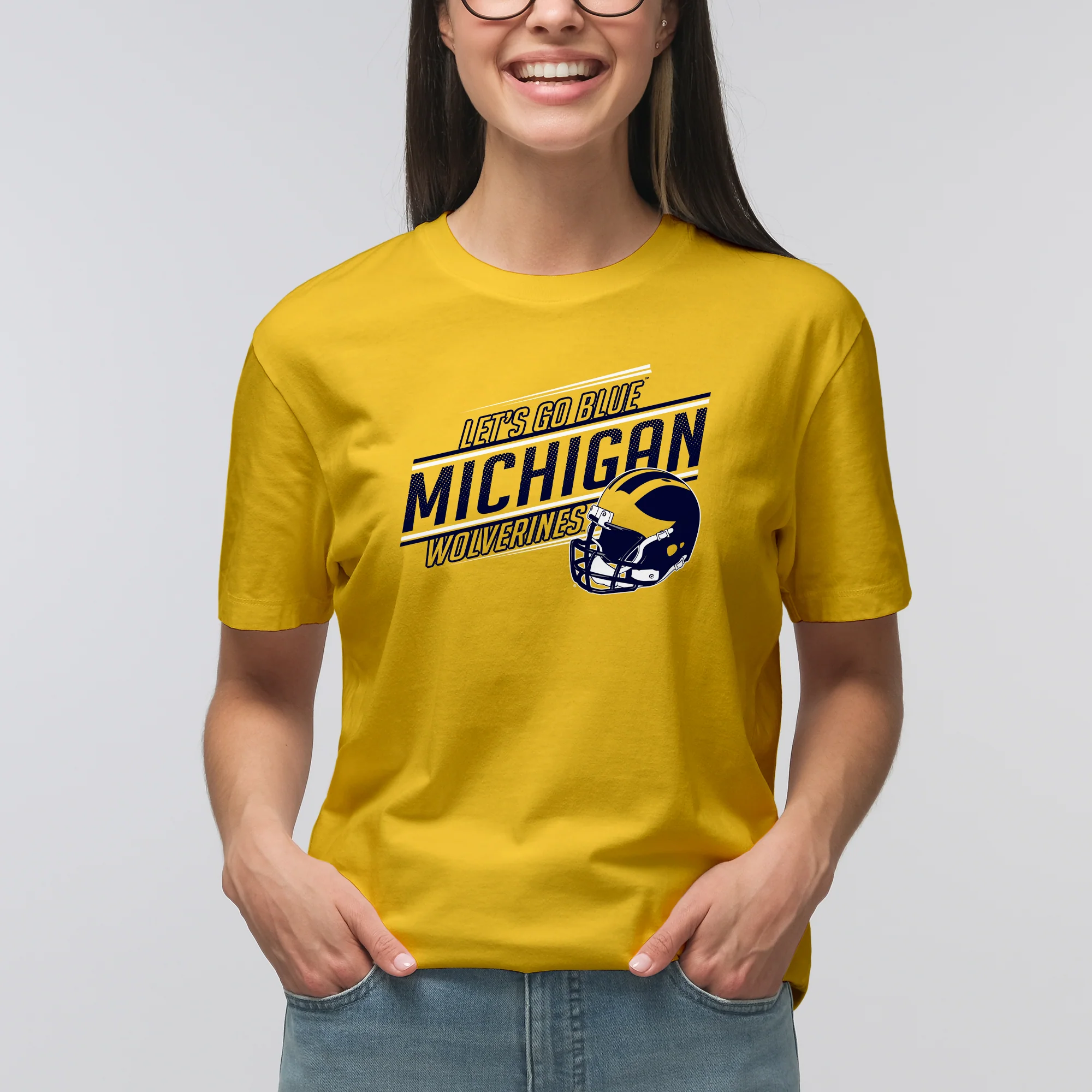 Michigan Wolverines Action Cheer T-Shirt - Daisy - Image 4