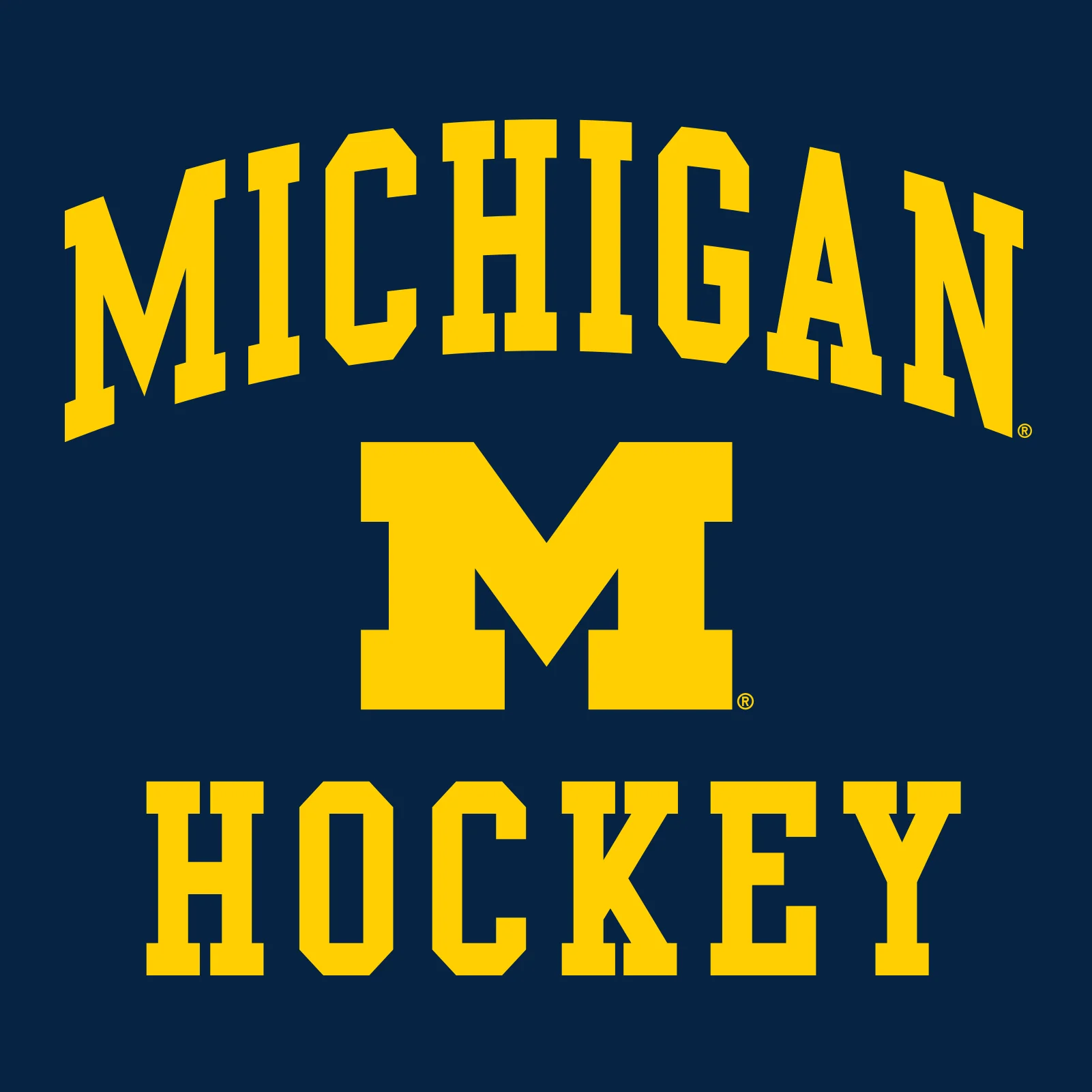 Michigan Wolverines Arch Logo Hockey Long Sleeve - Navy - Image 2