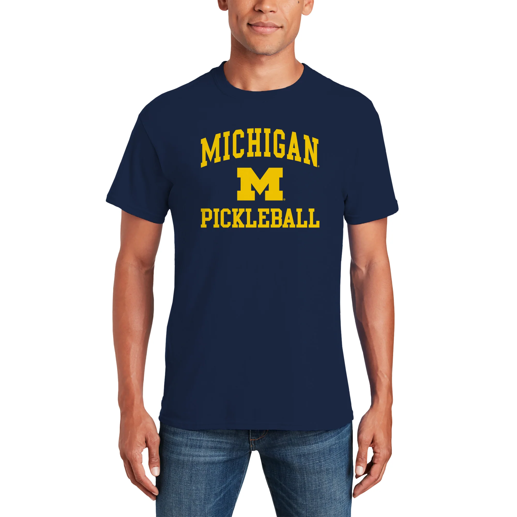 Michigan Wolverines Arch Logo Pickleball T-Shirt - Navy - Image 3