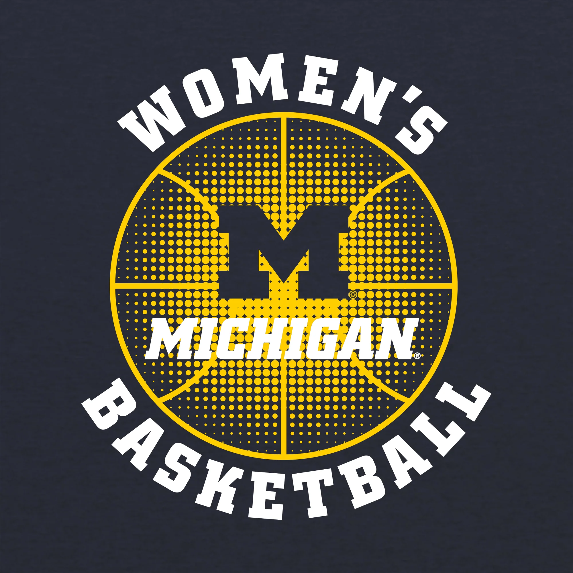 Michigan Wolverines Women's Basketball Phase NLA Triblend T-Shirt - Vintage Navy - Image 2