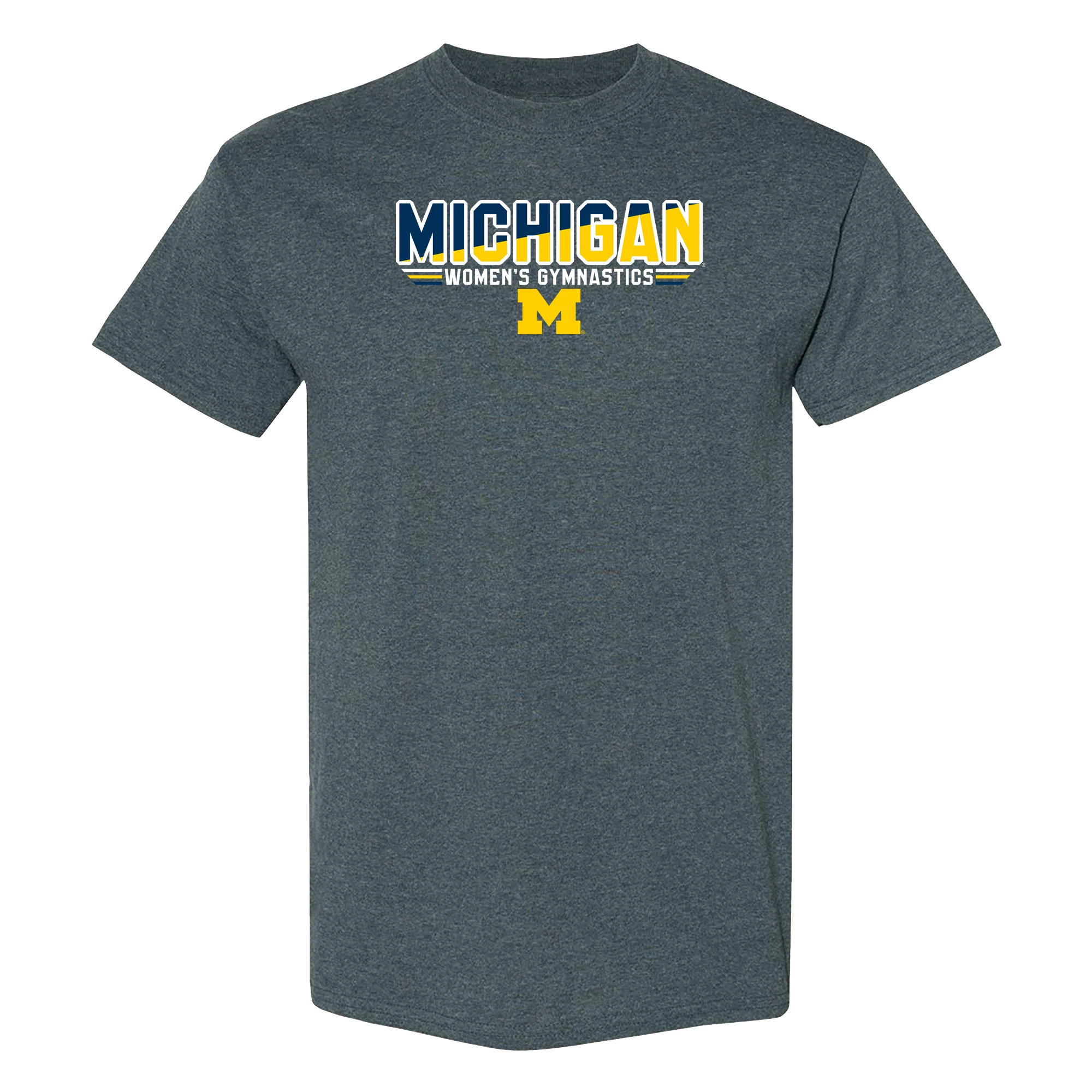 Michigan Women's Gymnastics Top Flight T-Shirt - Dark Heather