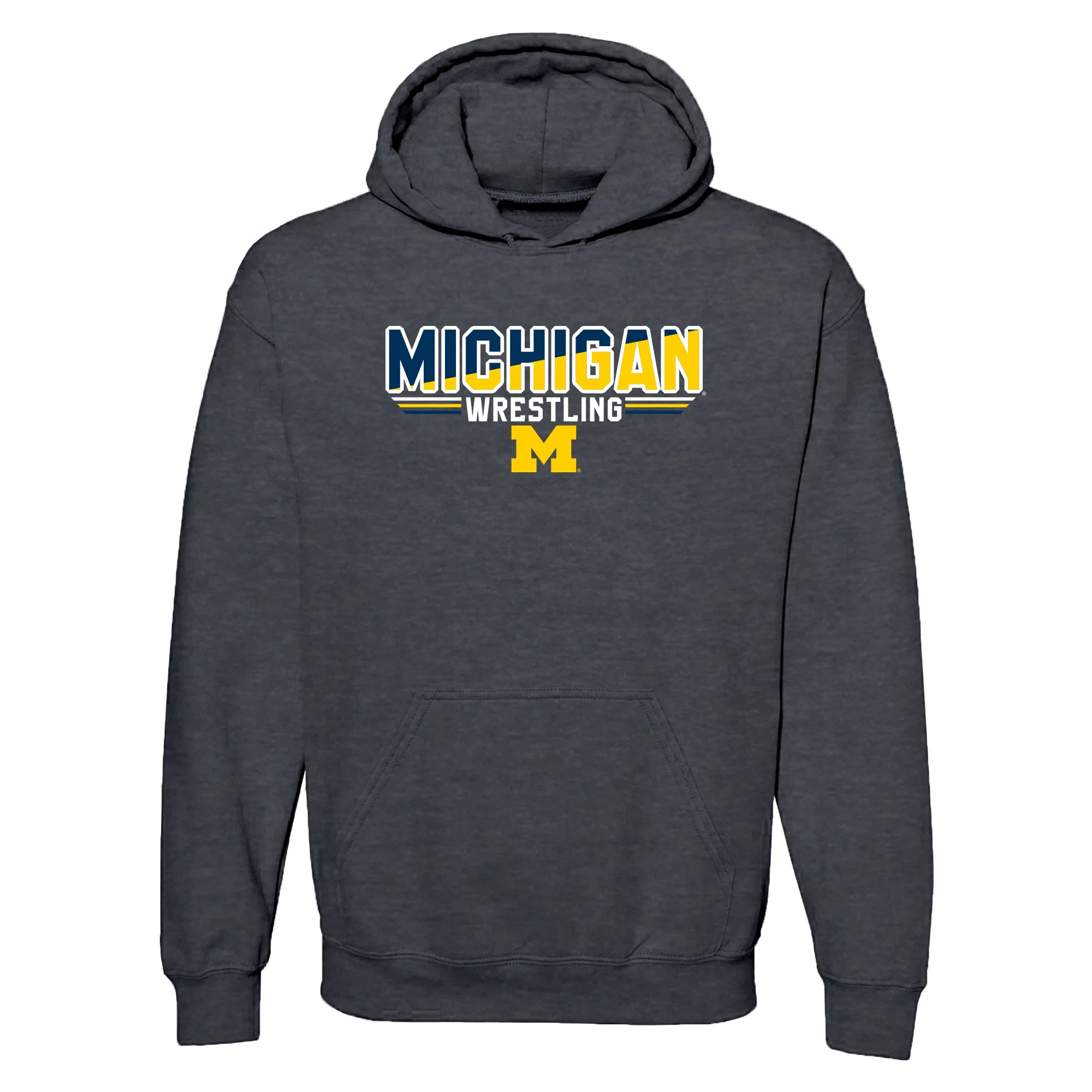 Michigan Wrestling Top Flight Hoodie - Dark Heather