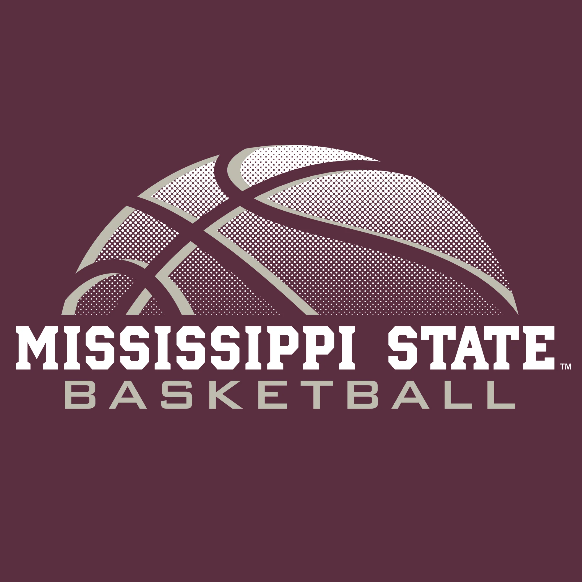 Mississippi State Bulldogs Basketball Shadow T-Shirt - Maroon - Image 2