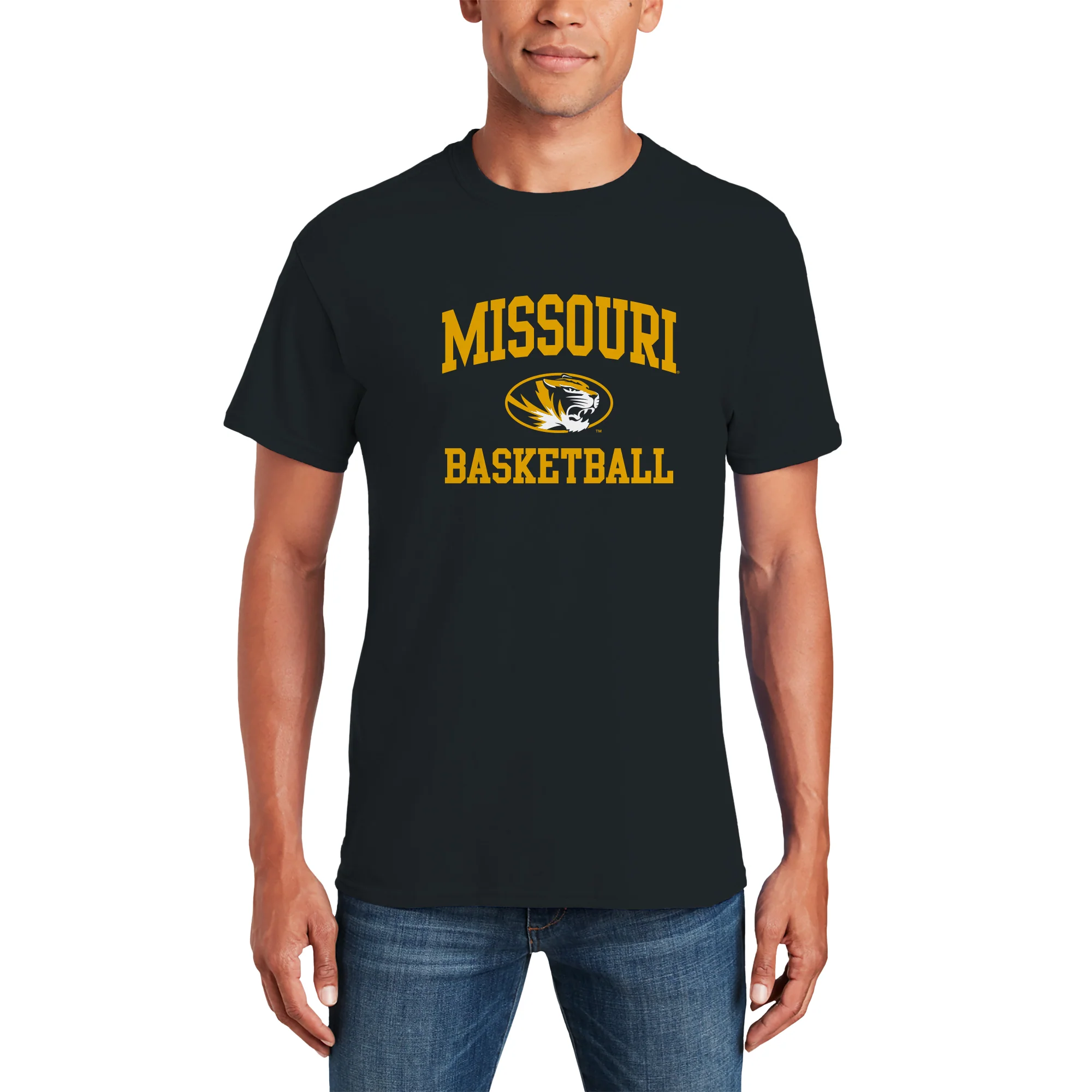 Missouri Tigers Arch Logo Basketball T-Shirt - Black - Image 3