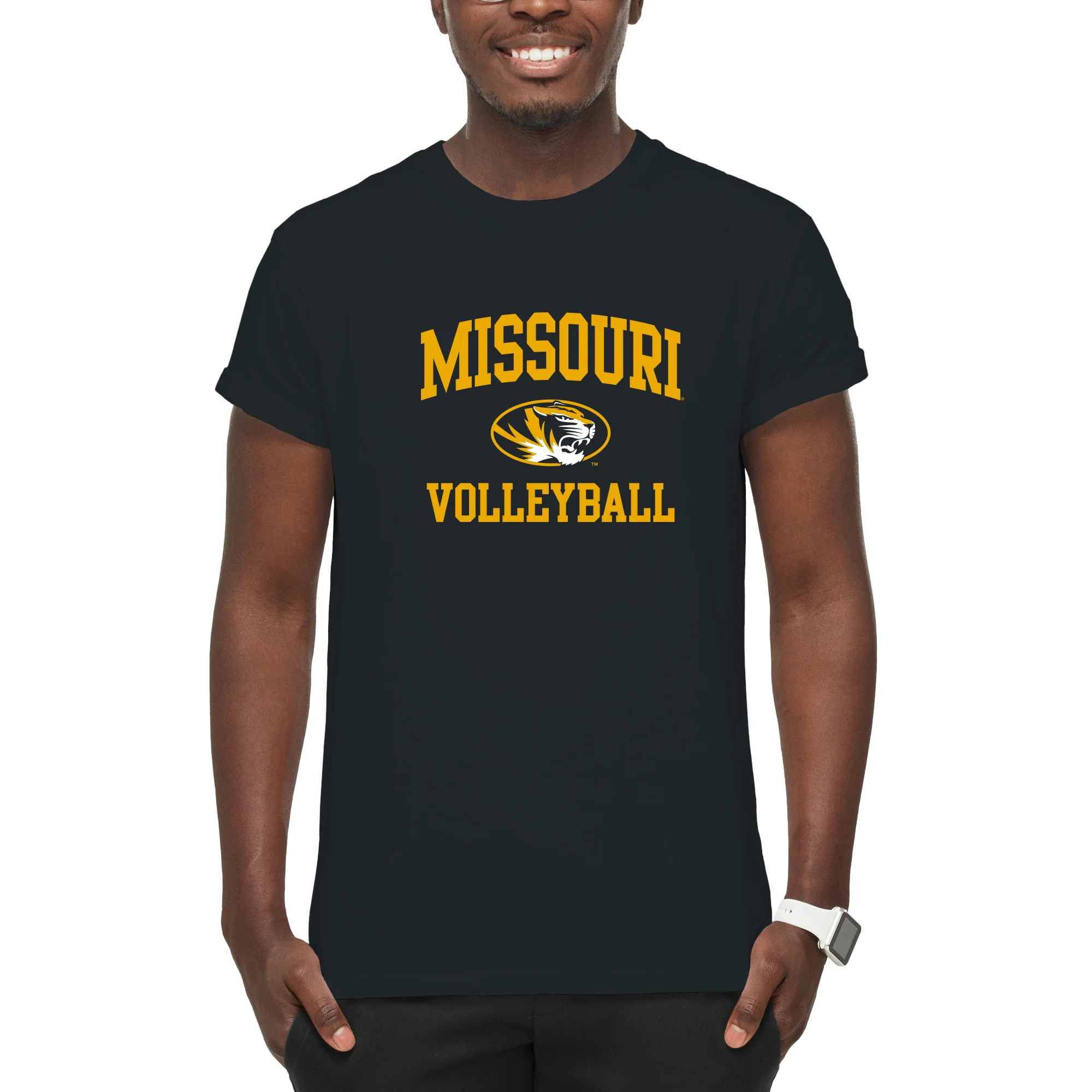 Missouri Tigers Arch Logo Volleyball T-Shirt - Black - Image 3