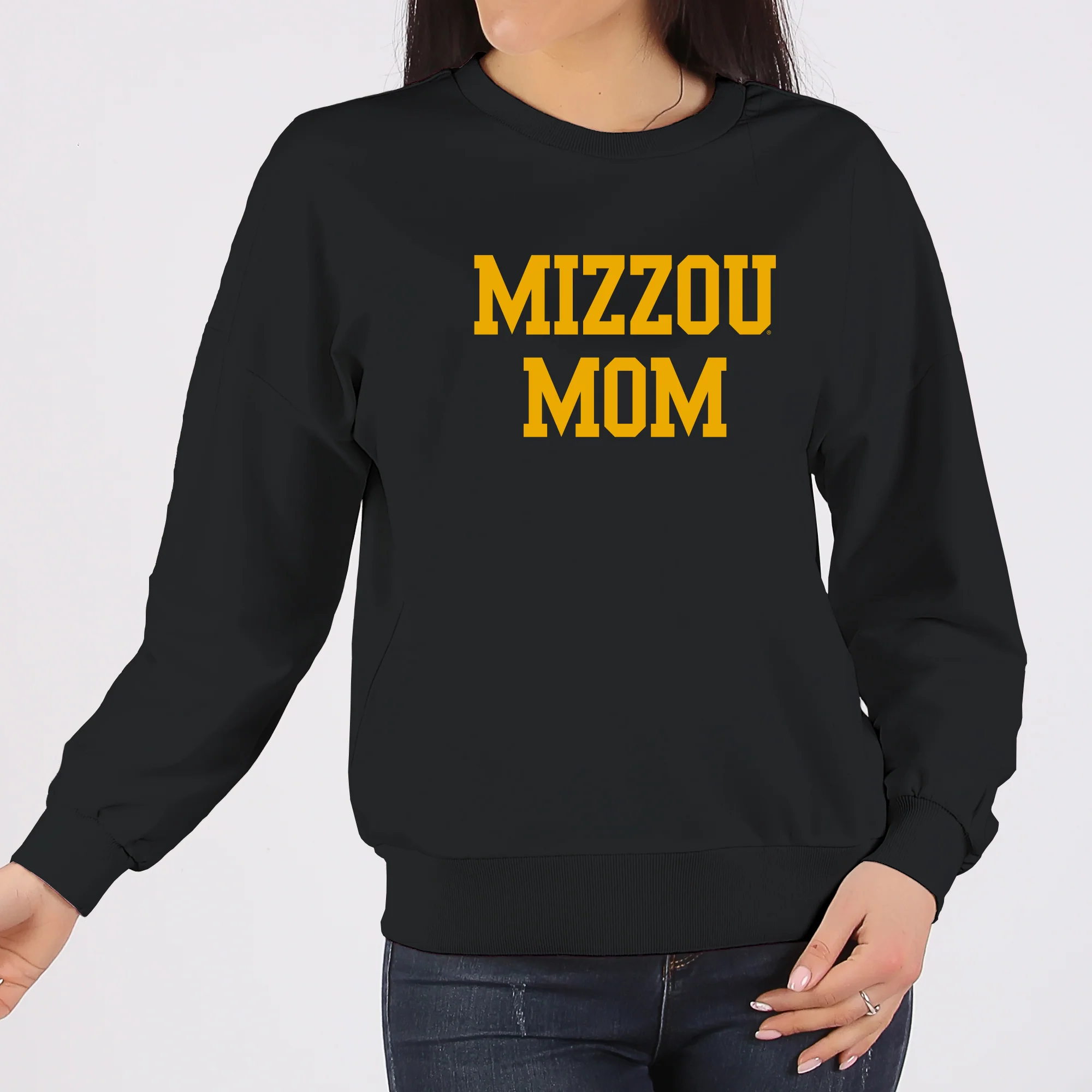 Missouri Tigers Basic Block Mom Crewneck - Black - Image 3