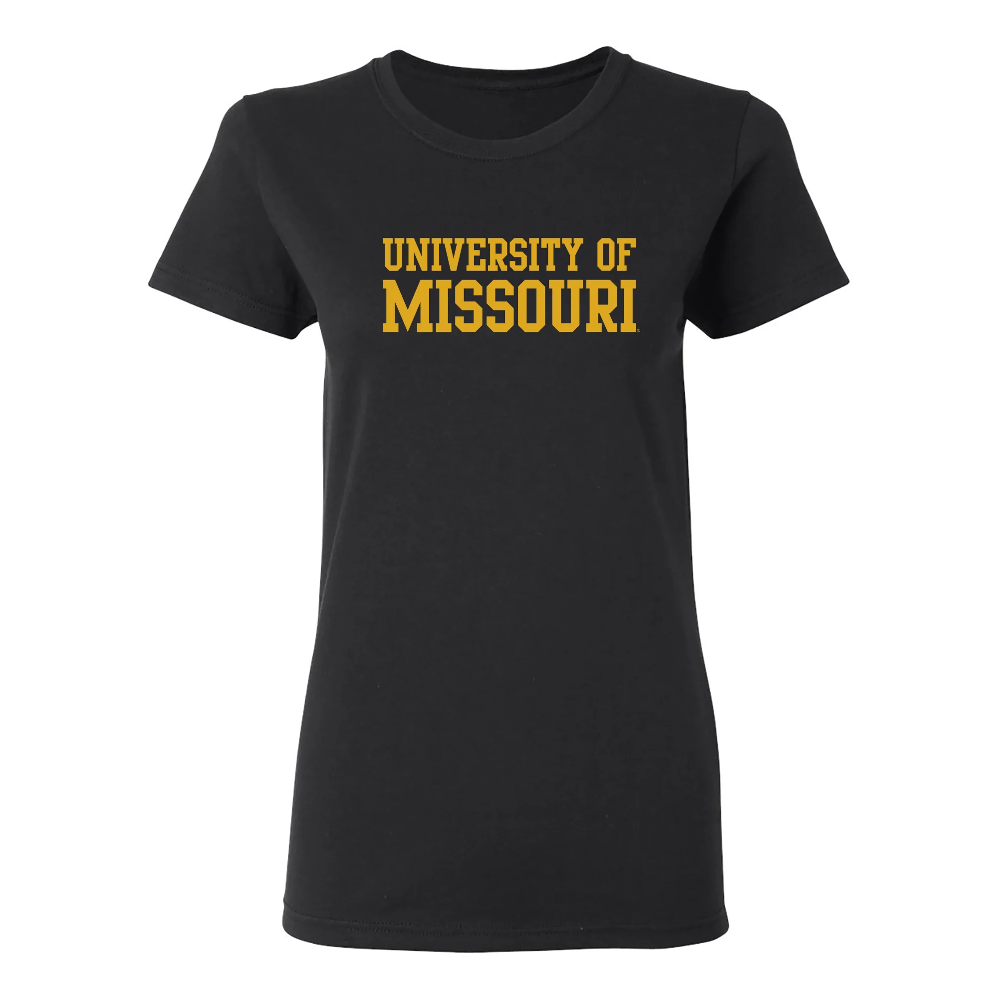 Missouri Tigers Basic Block Womens T-Shirt - Black