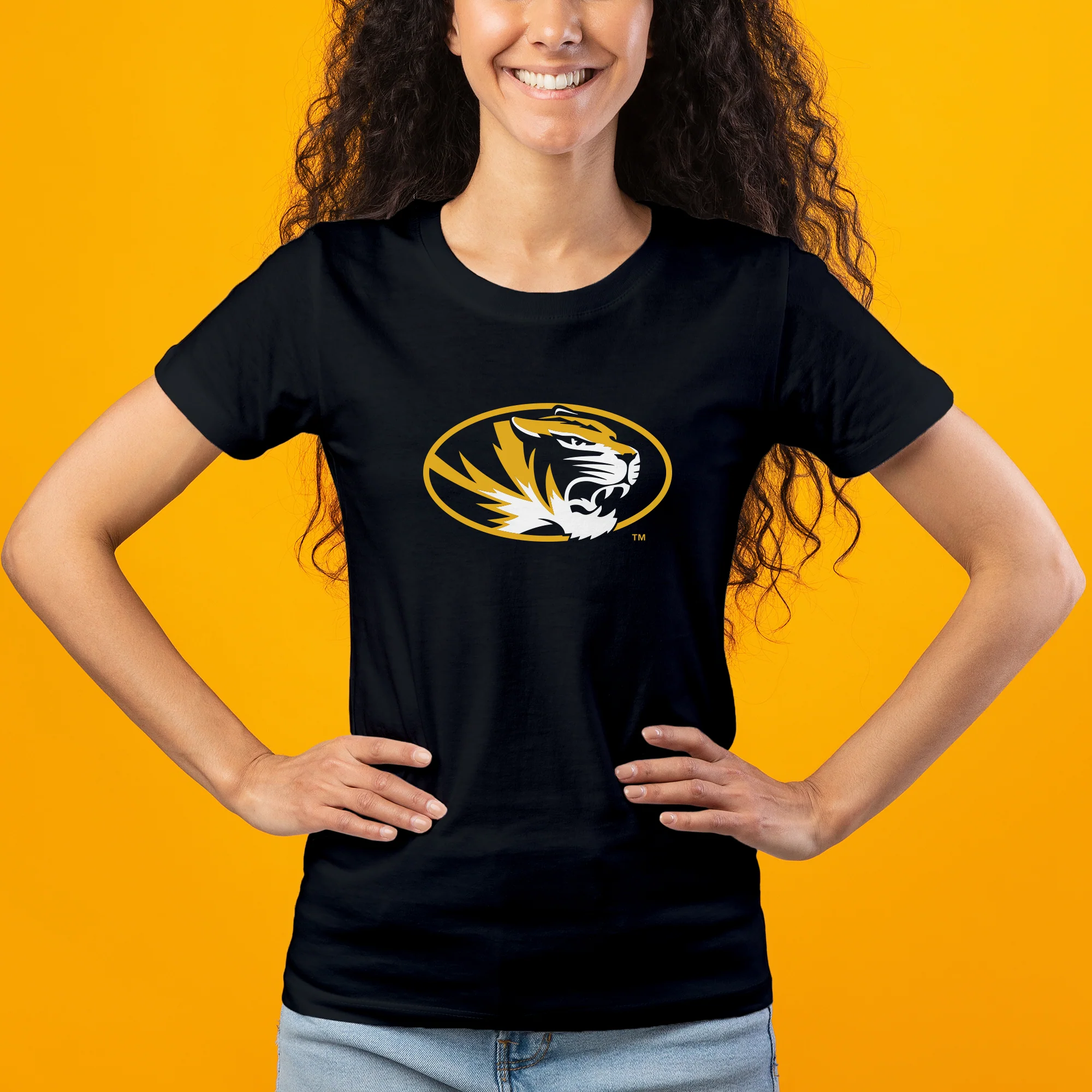 Missouri Tigers Primary Logo Womens T-Shirt - Image 4