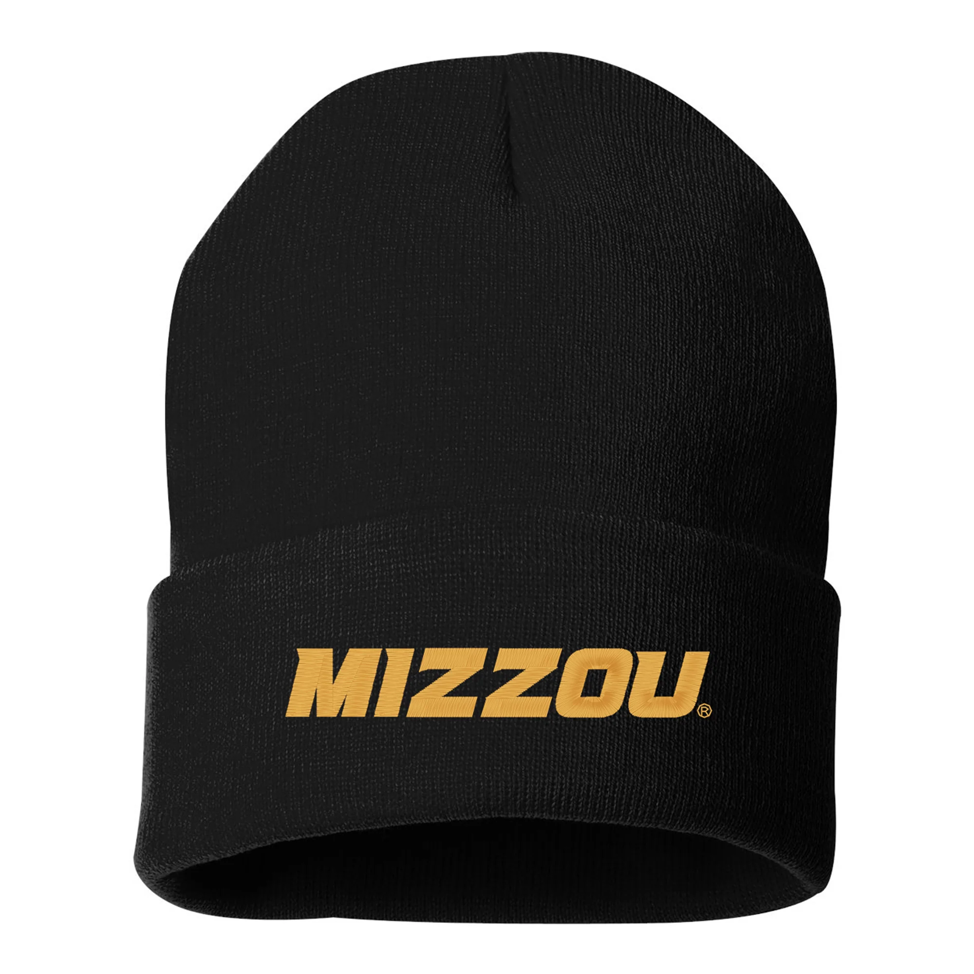 Missouri Tigers Primary Wordmark EMB Cuffed Knit Beanie - Image 2