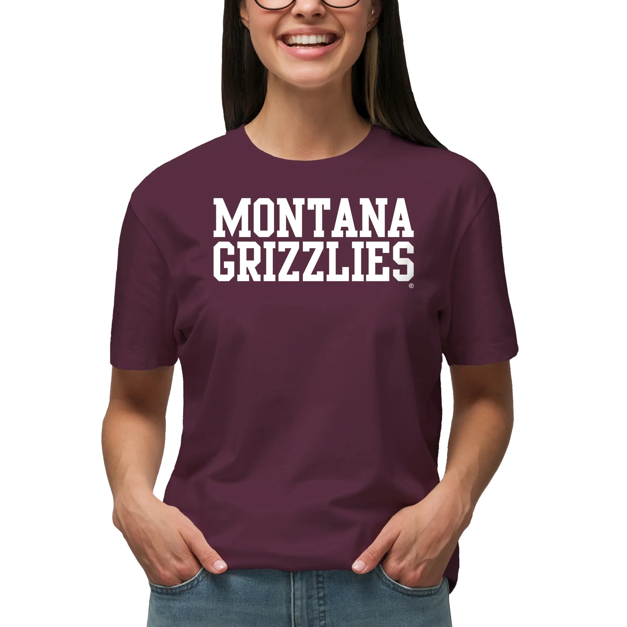 Montana Grizzlies Basic Block T-Shirt - Maroon - Image 4