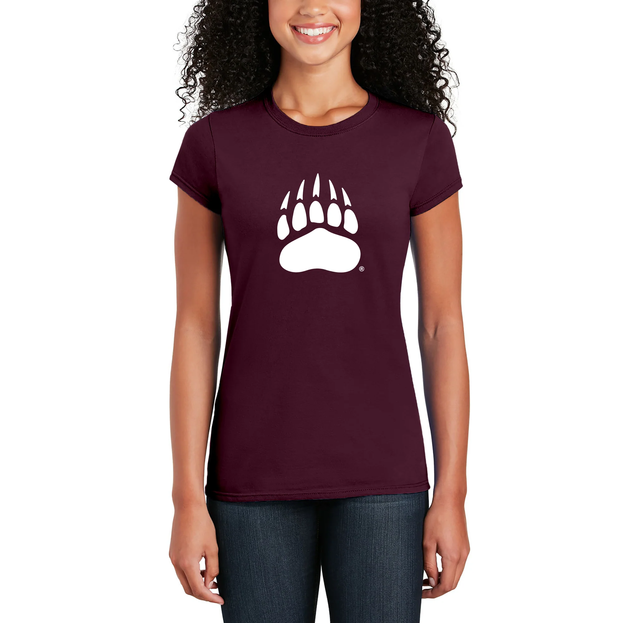 Montana Grizzlies Primary Logo Women's T-Shirt - Maroon - Image 4