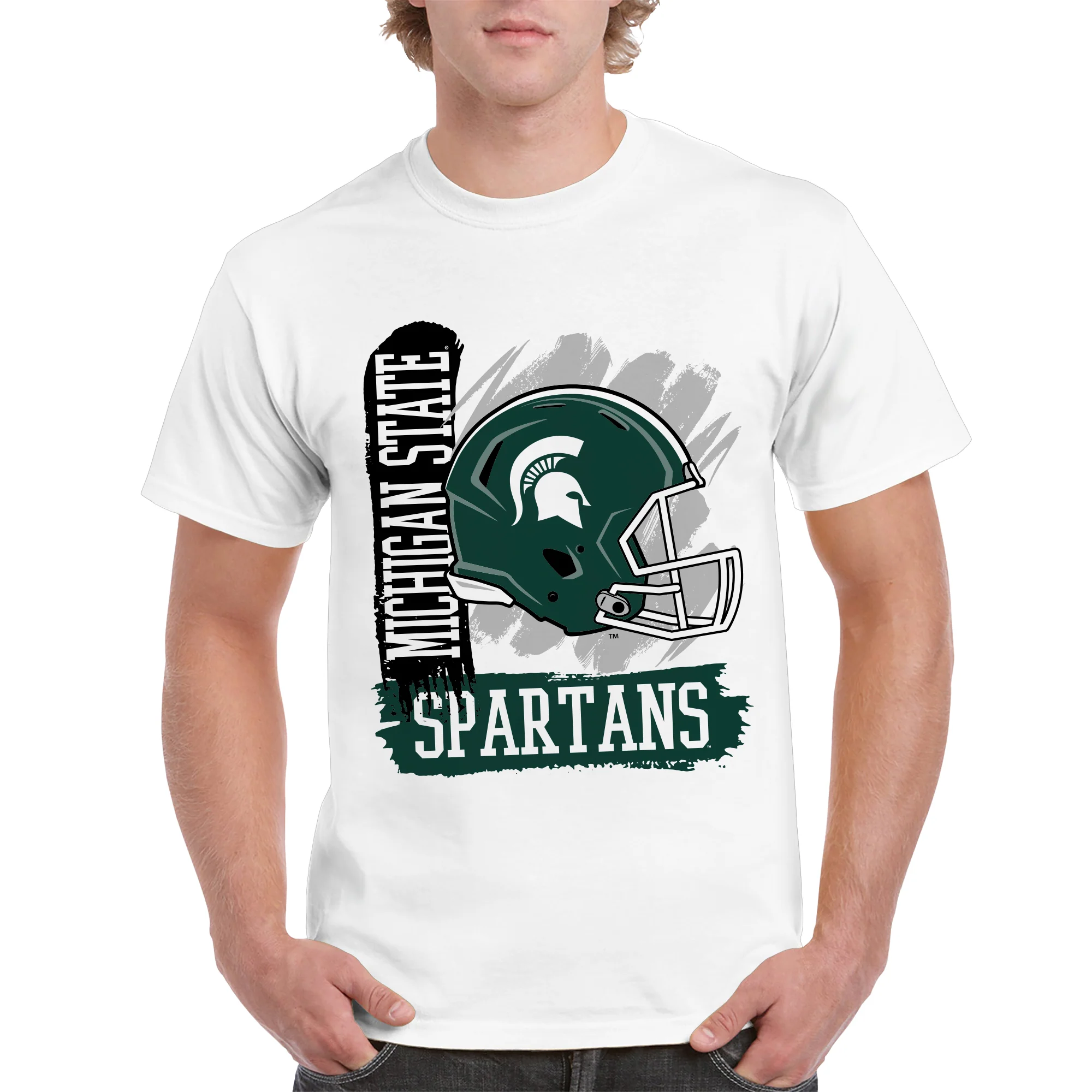MSU 90s Big Print T-Shirt - White - Image 3