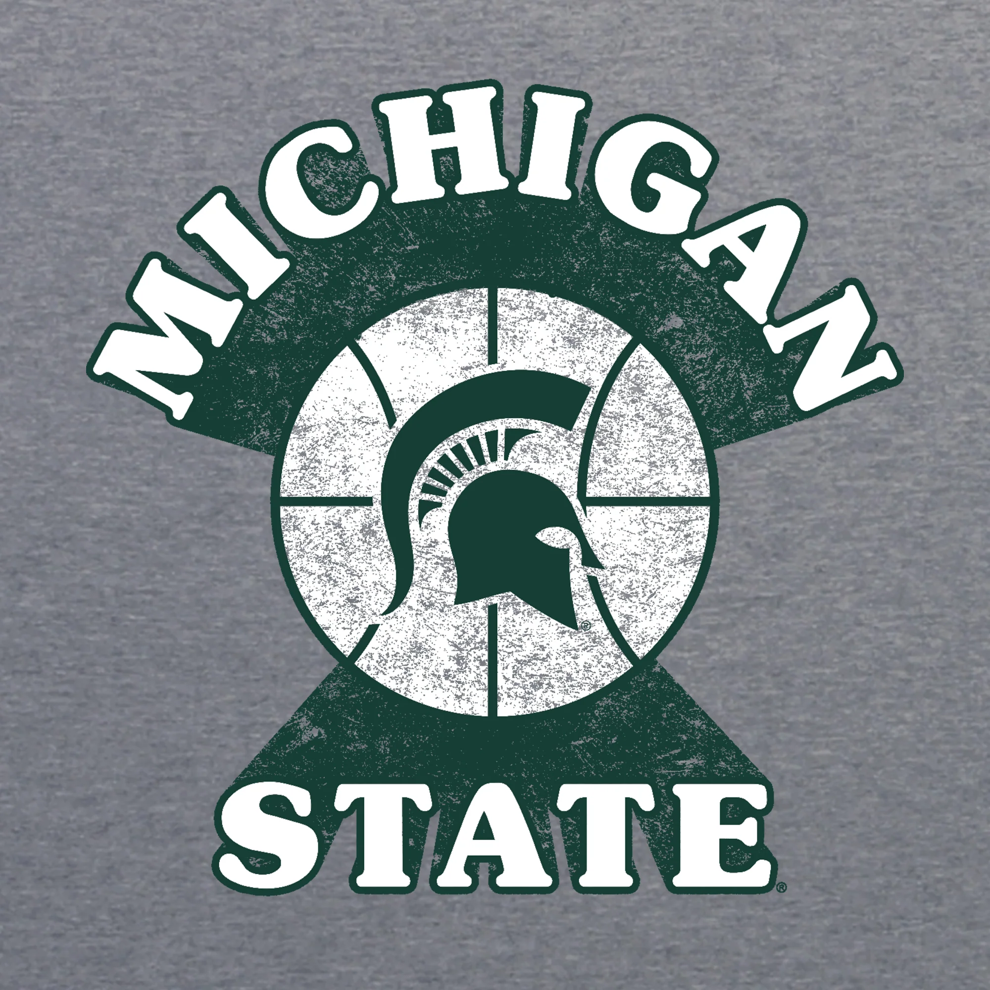 MSU Basketball Shootout NLA Triblend T-Shirt - Premium Heather - Image 2
