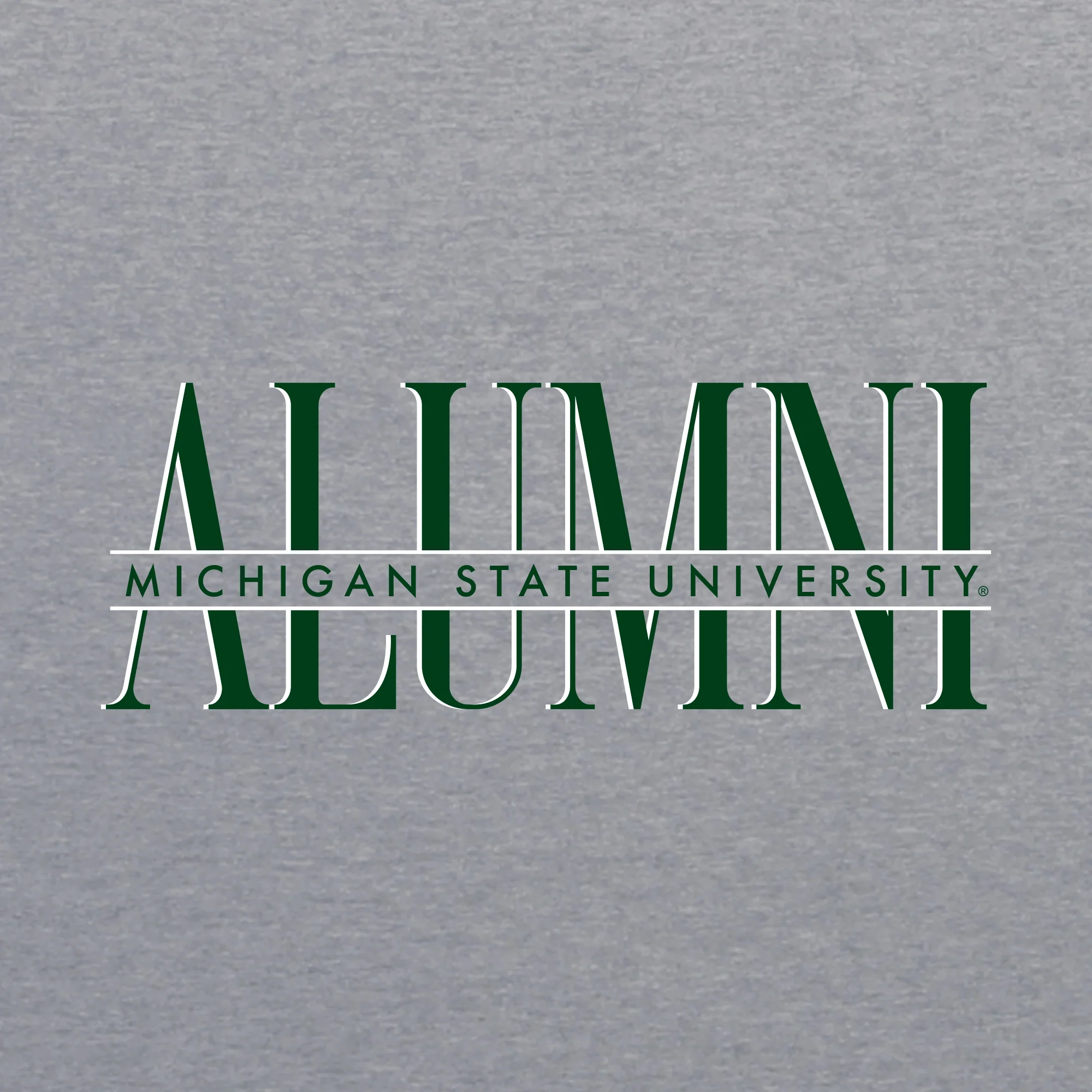 MSU Classic Alumni Triblend T-Shirt - Athletic Grey - Image 2